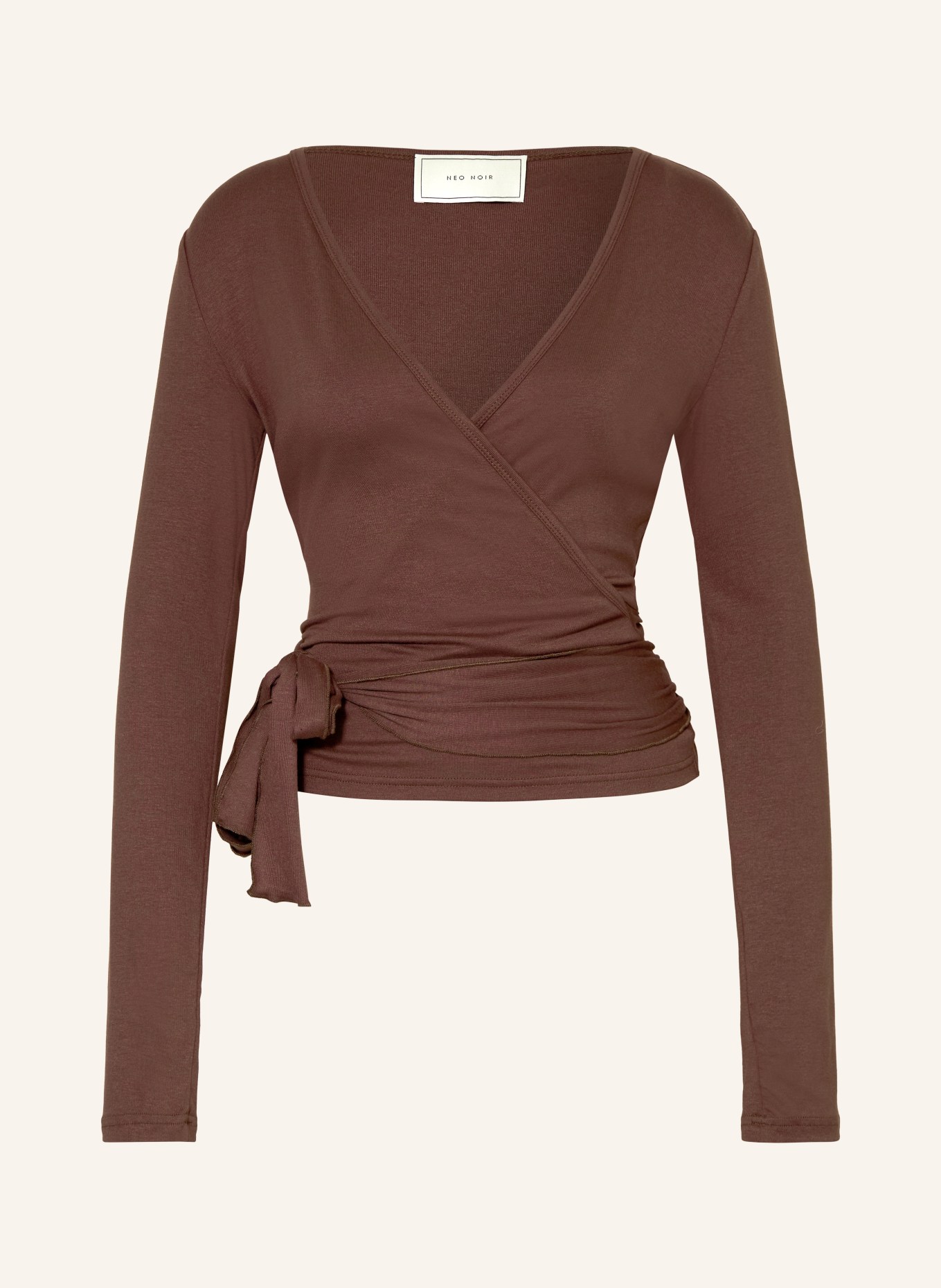 NEO NOIR Wrap blouse NIA: DARK BROWN