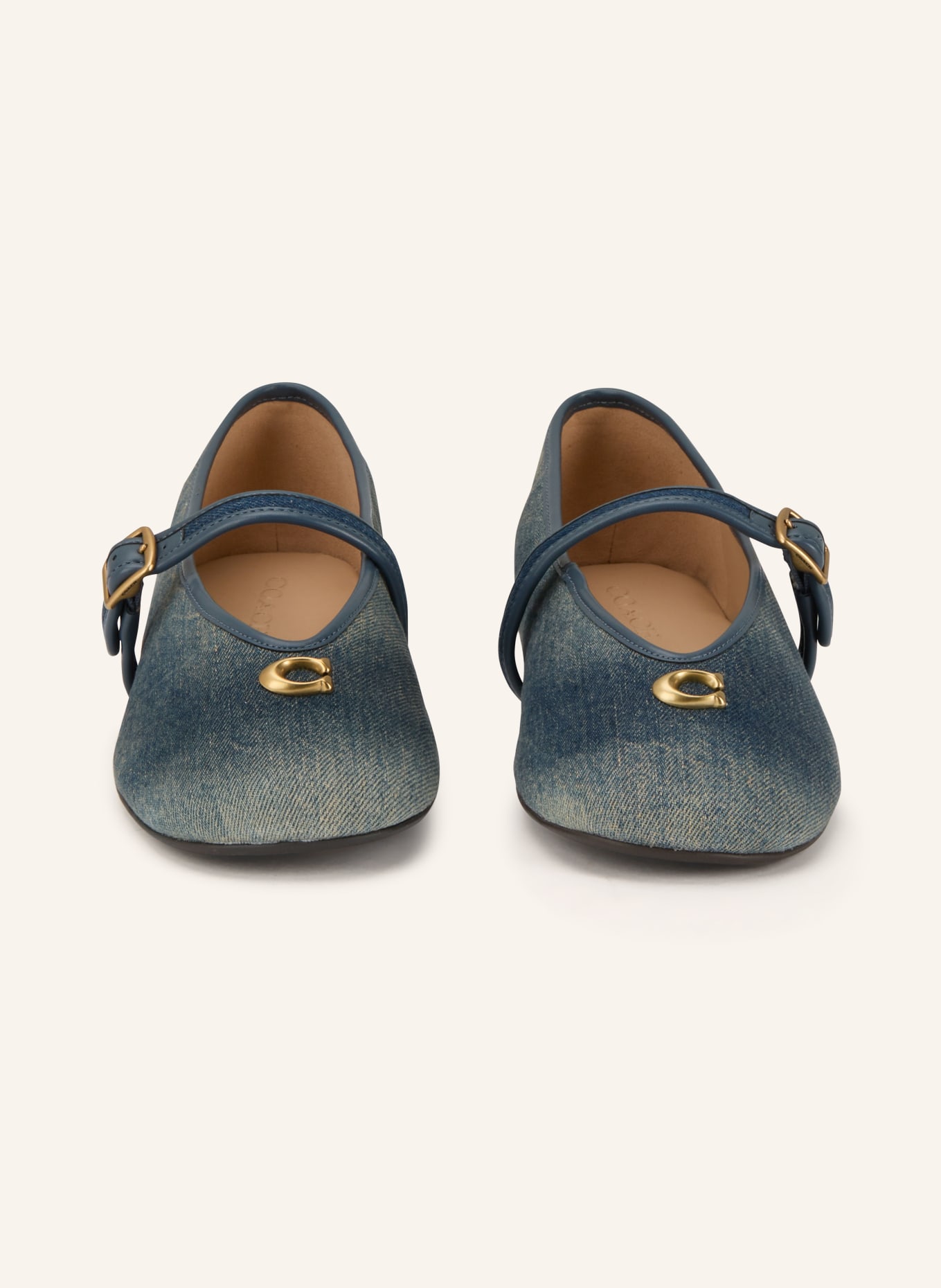 COACH Mary Jane: DUNKELBLAU / BEIGE