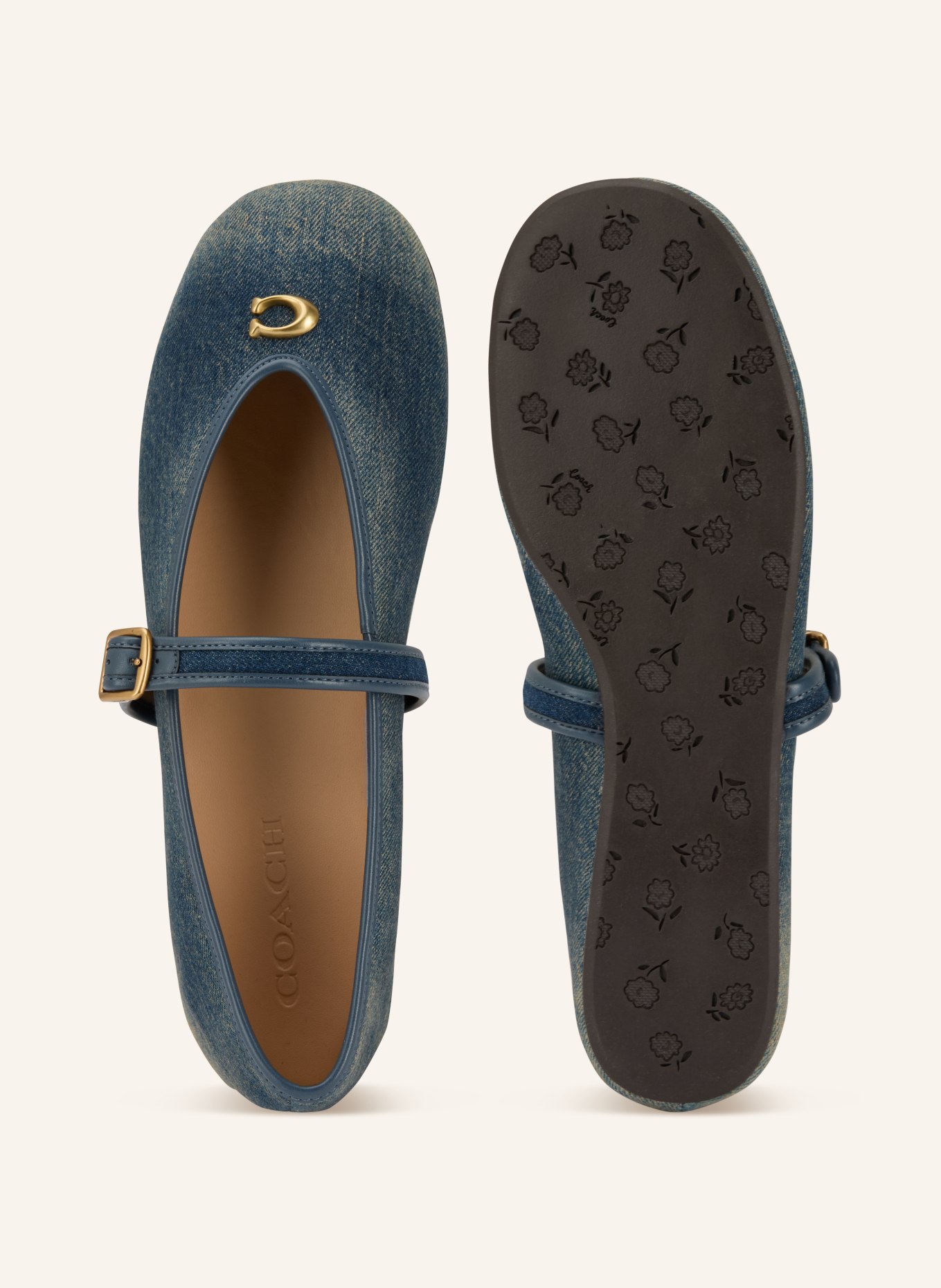 COACH Mary Jane: DUNKELBLAU / BEIGE