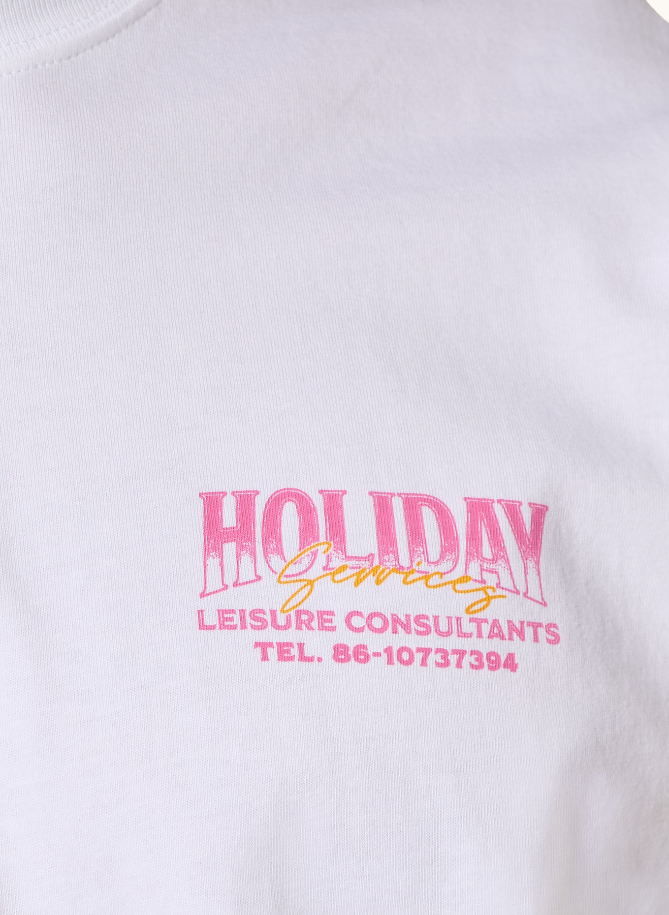 On Vacation T-Shirt: WEISS / PINK