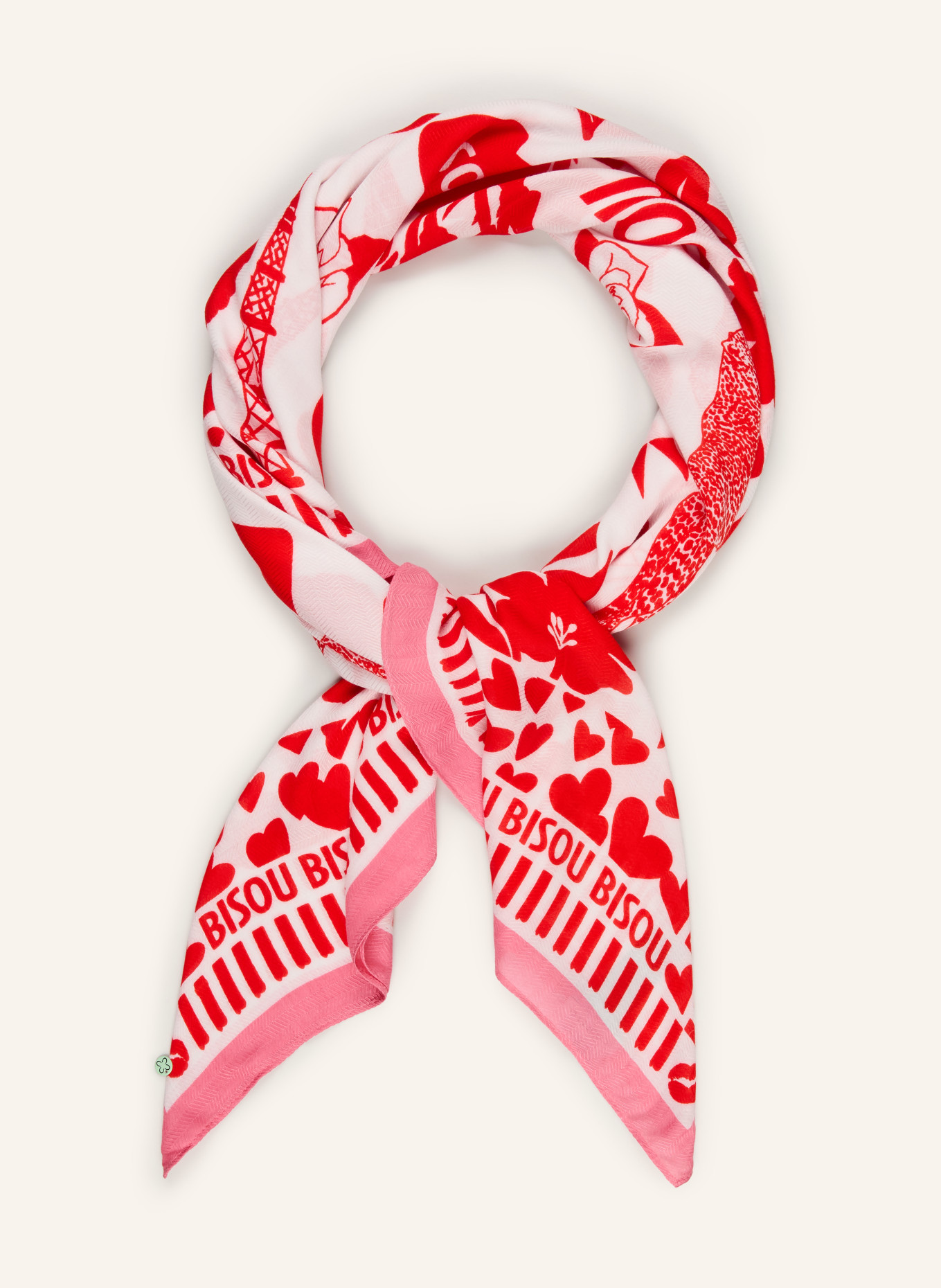 CODELLO Tuch: ROT / LACHS / WEISS