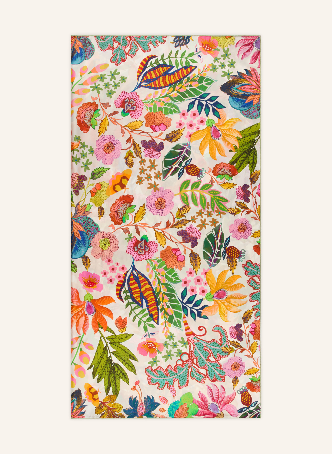 CODELLO Seidentuch: GRÜN / PINK / ORANGE