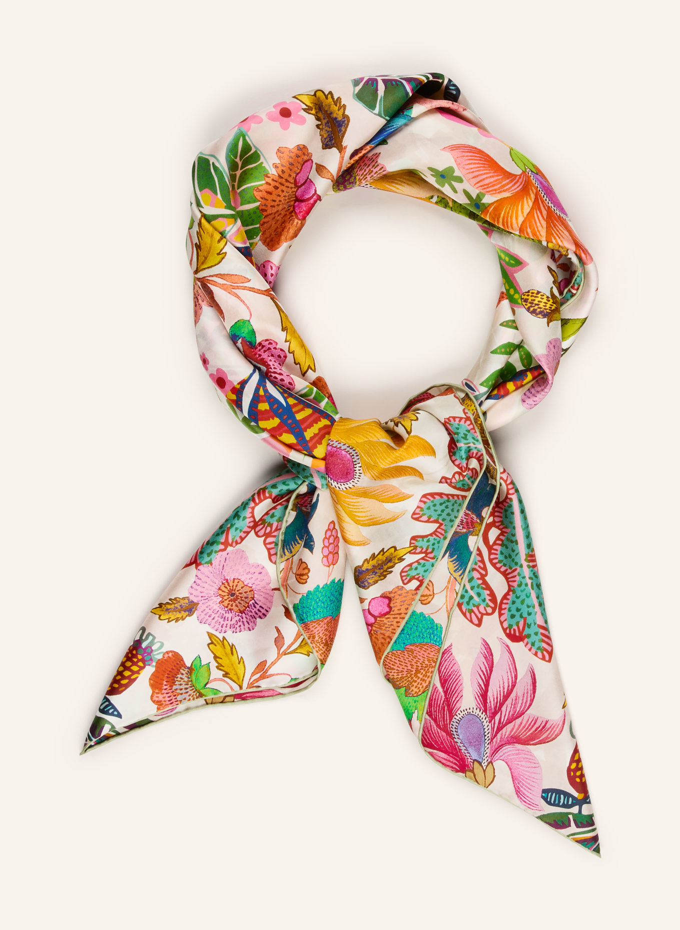 CODELLO Seidentuch: GRÜN / PINK / ORANGE