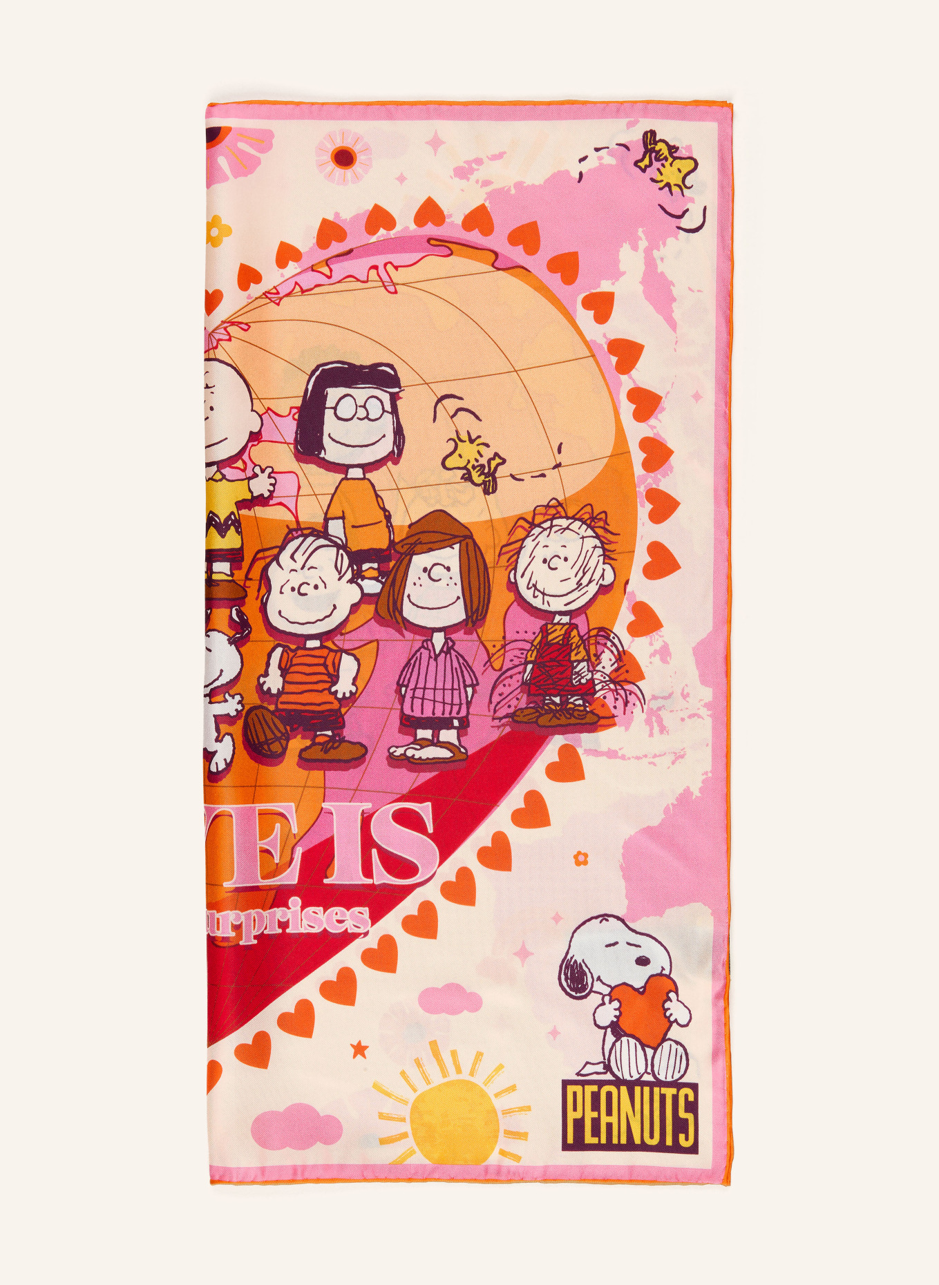 CODELLO Seidentuch: ROSA / ORANGE / WEISS