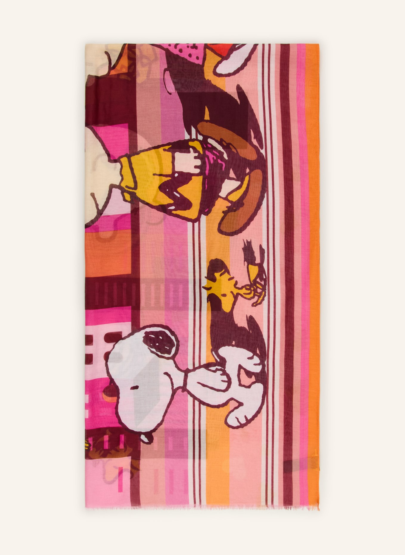 CODELLO Schal: PINK / BEIGE / DUNKELGELB