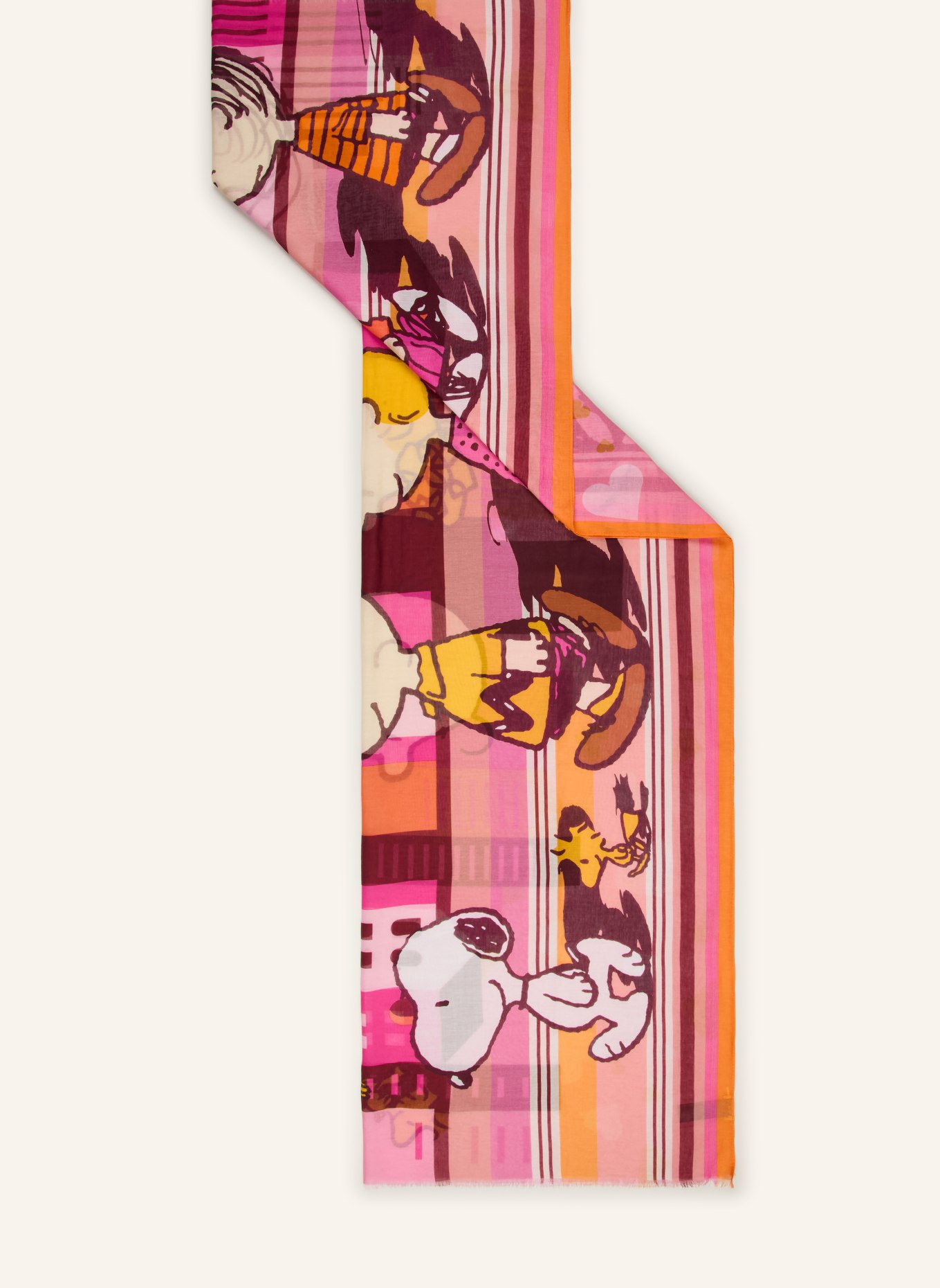 CODELLO Schal: PINK / BEIGE / DUNKELGELB