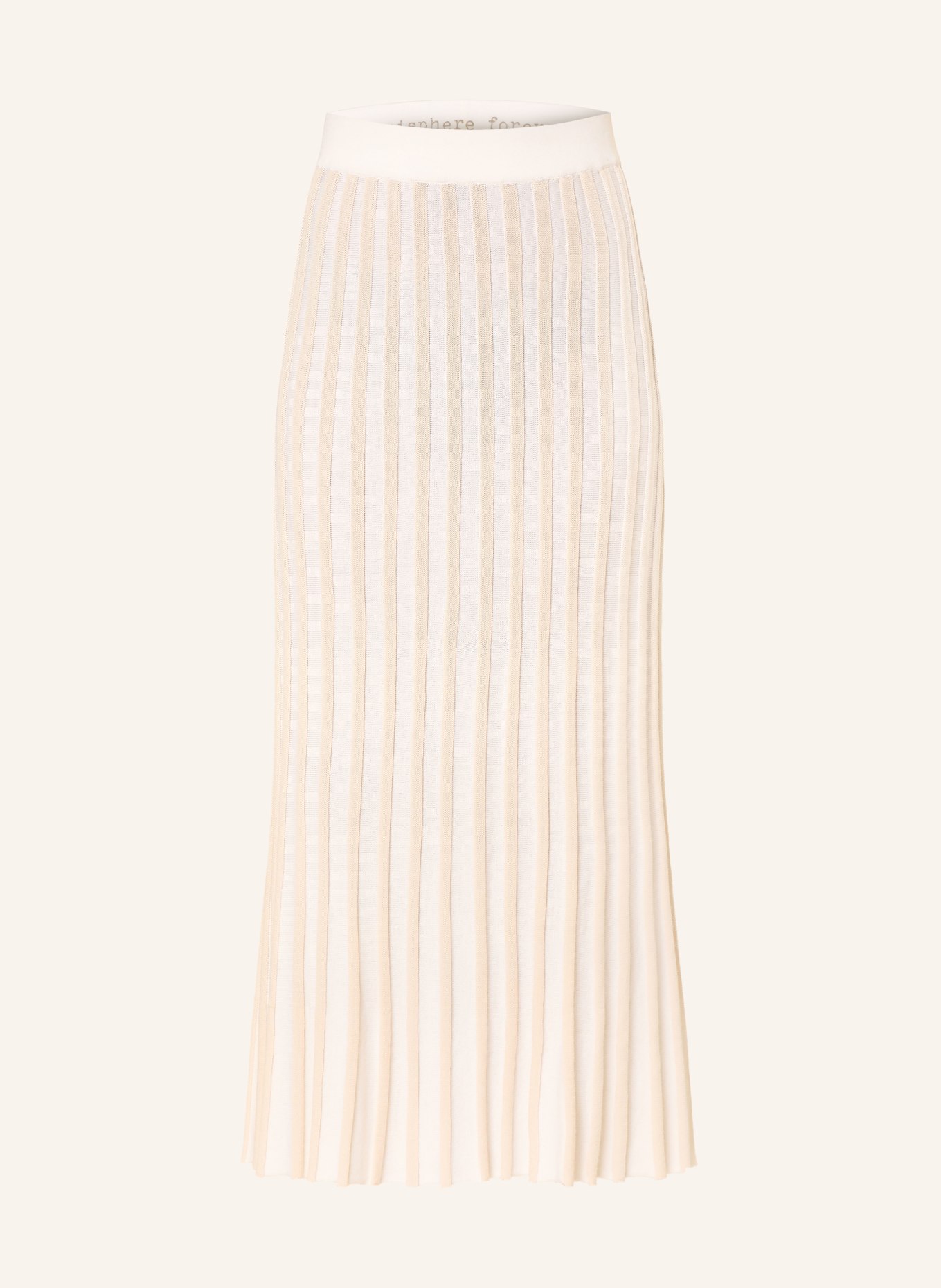 HEMISPHERE Pleated skirt made of merino wool: BEIGE