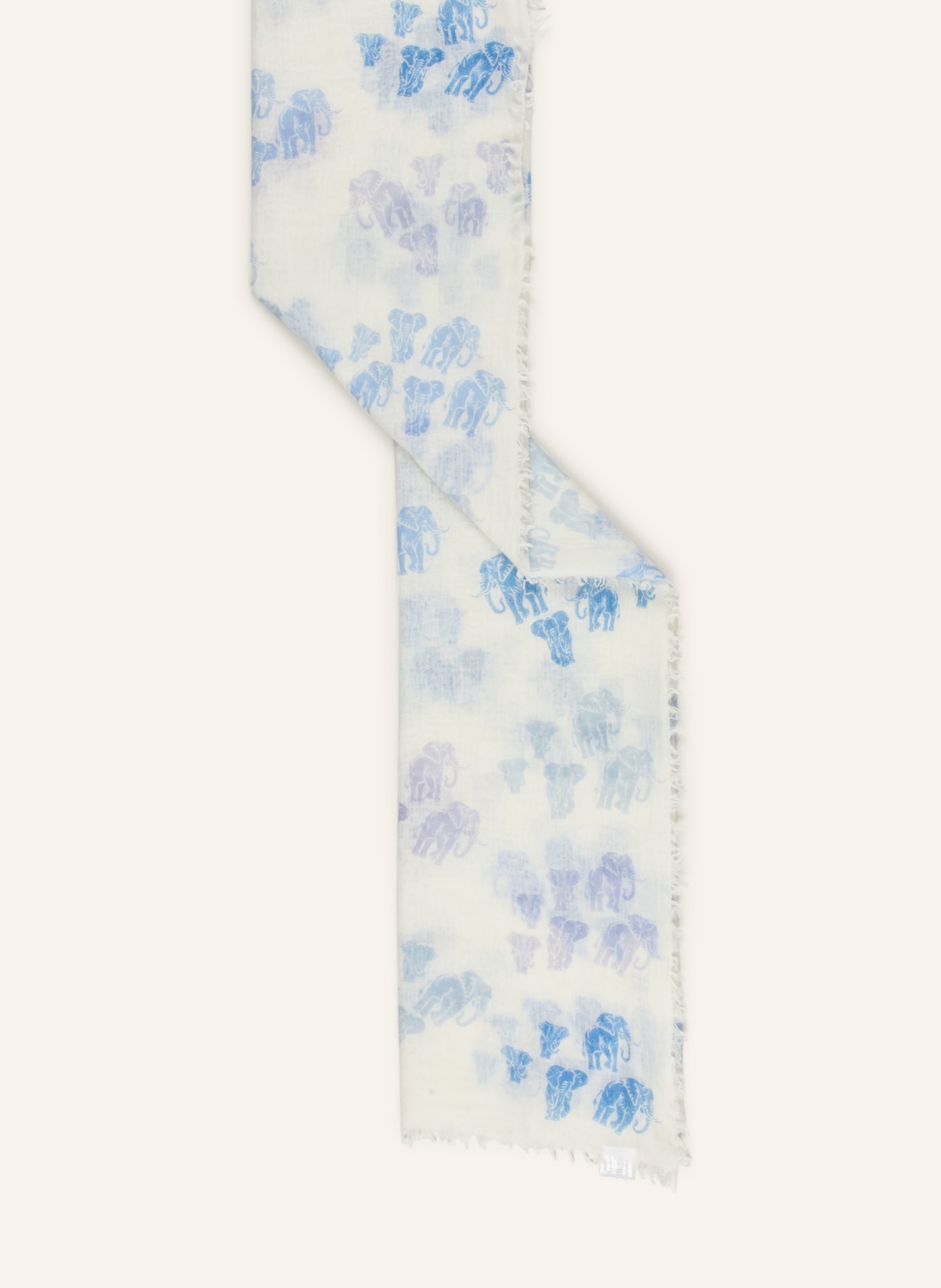 HEMISPHERE scarf: CREAM / LIGHT BLUE / DARK BLUE