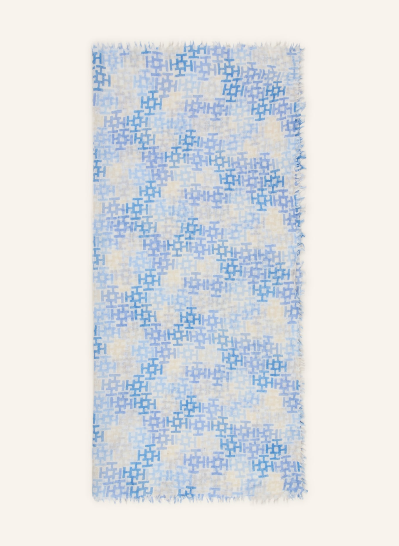 HEMISPHERE Cashmere-Tuch: BLAU / CREME / HELLBLAU