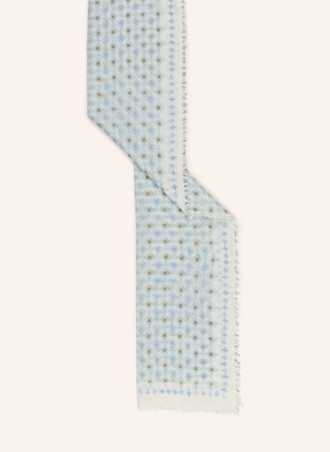 HEMISPHERE scarf: LIGHT BLUE / CREAM / GREEN