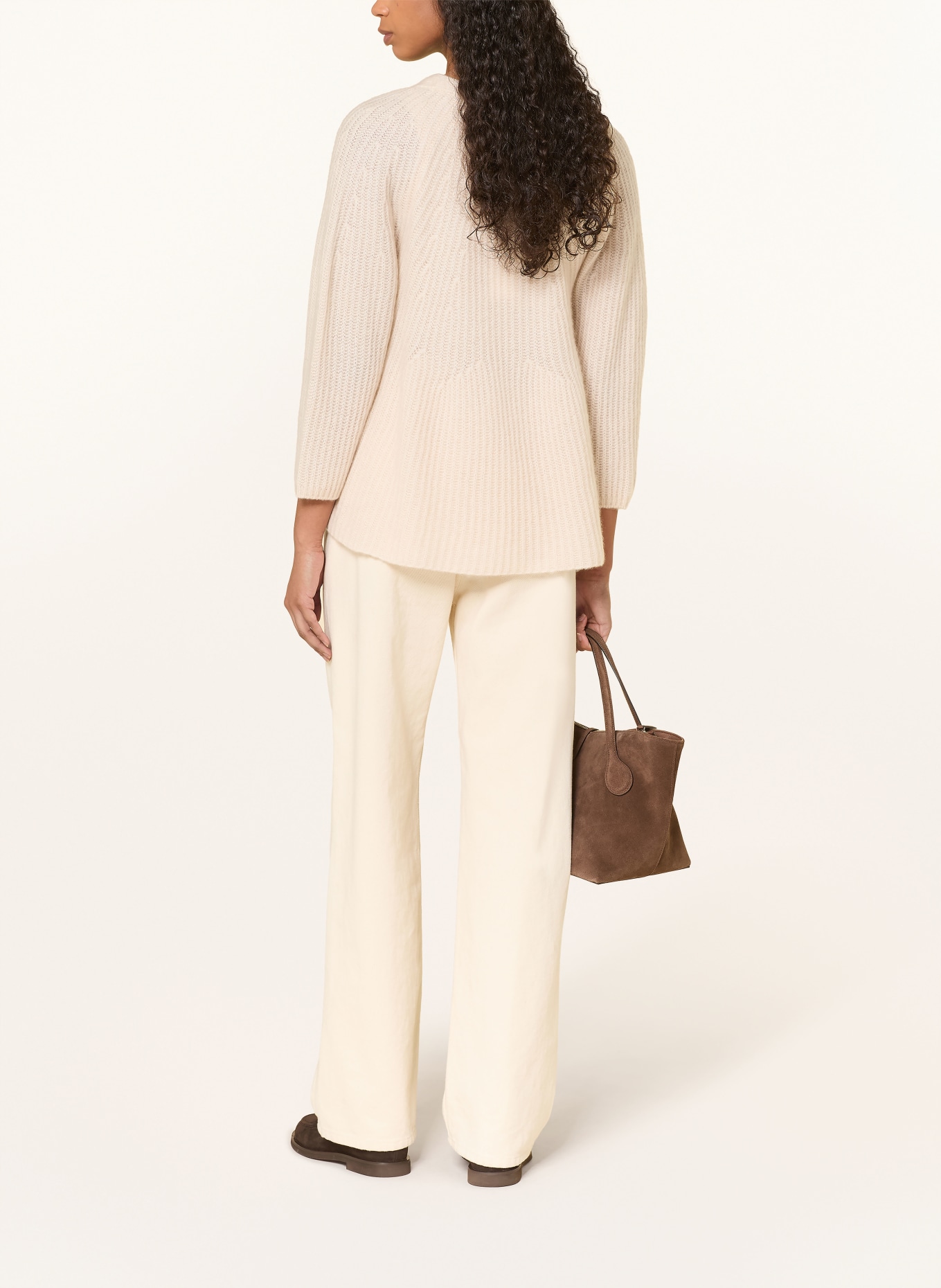 HEMISPHERE Strickjacke mit Cashmere: CREME