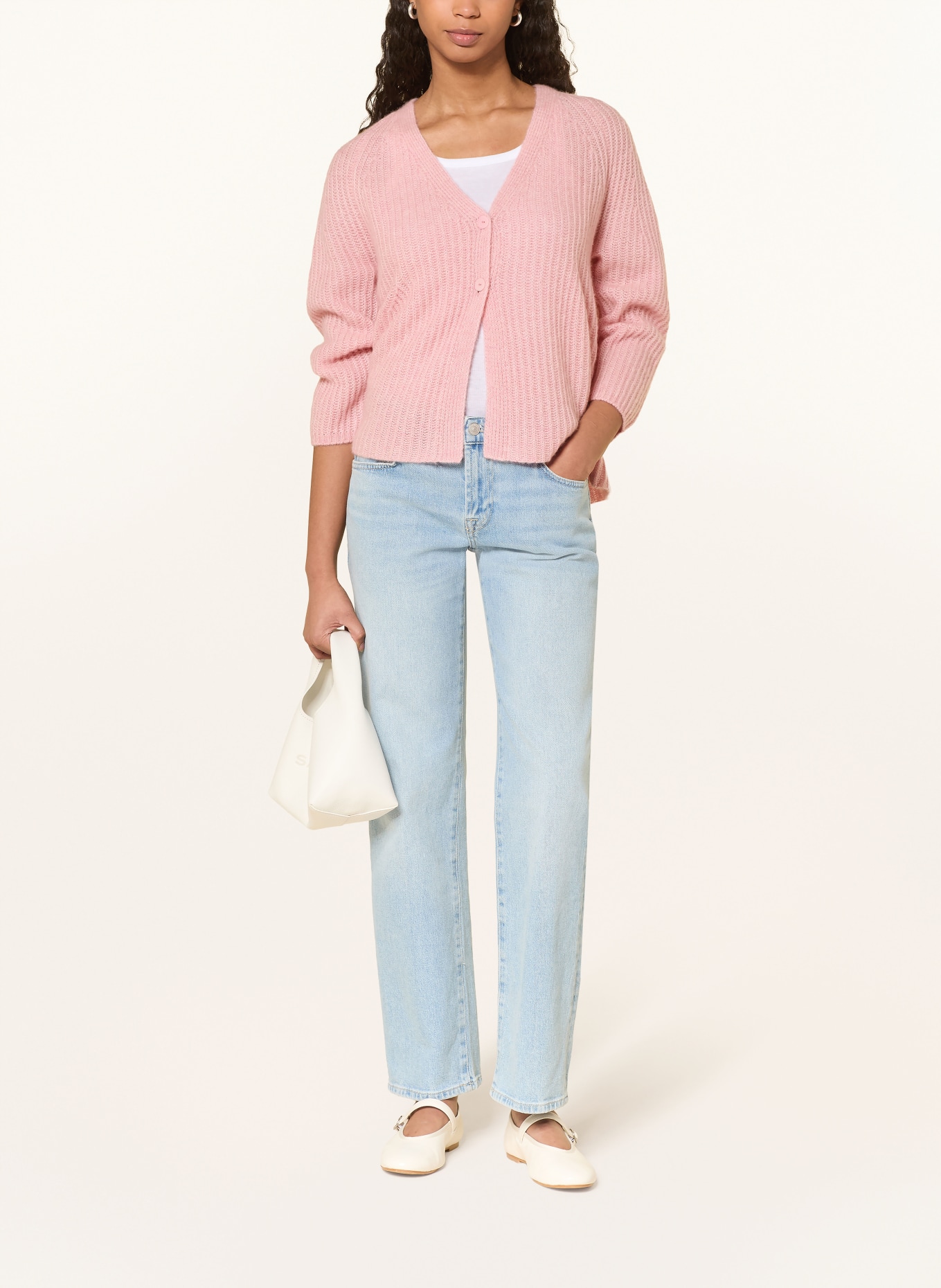 HEMISPHERE Strickjacke mit Cashmere: ROSA