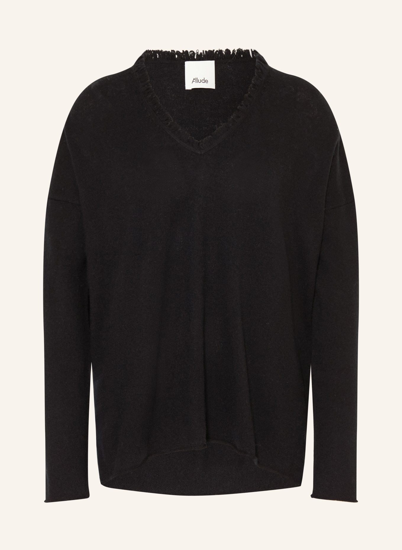 ALLUDE Svetr s kašmírem: ČERNÁ