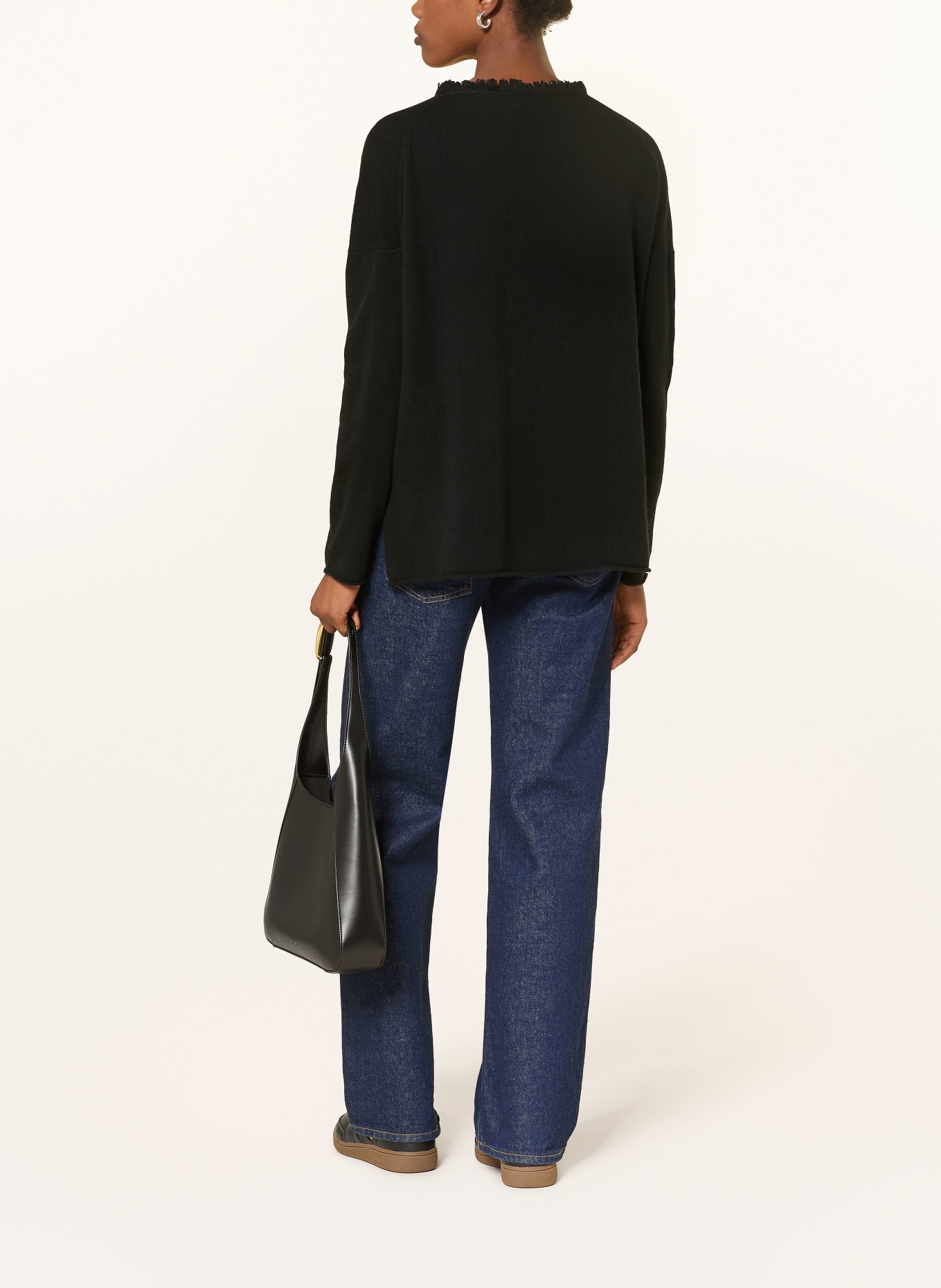 ALLUDE Svetr s kašmírem: ČERNÁ