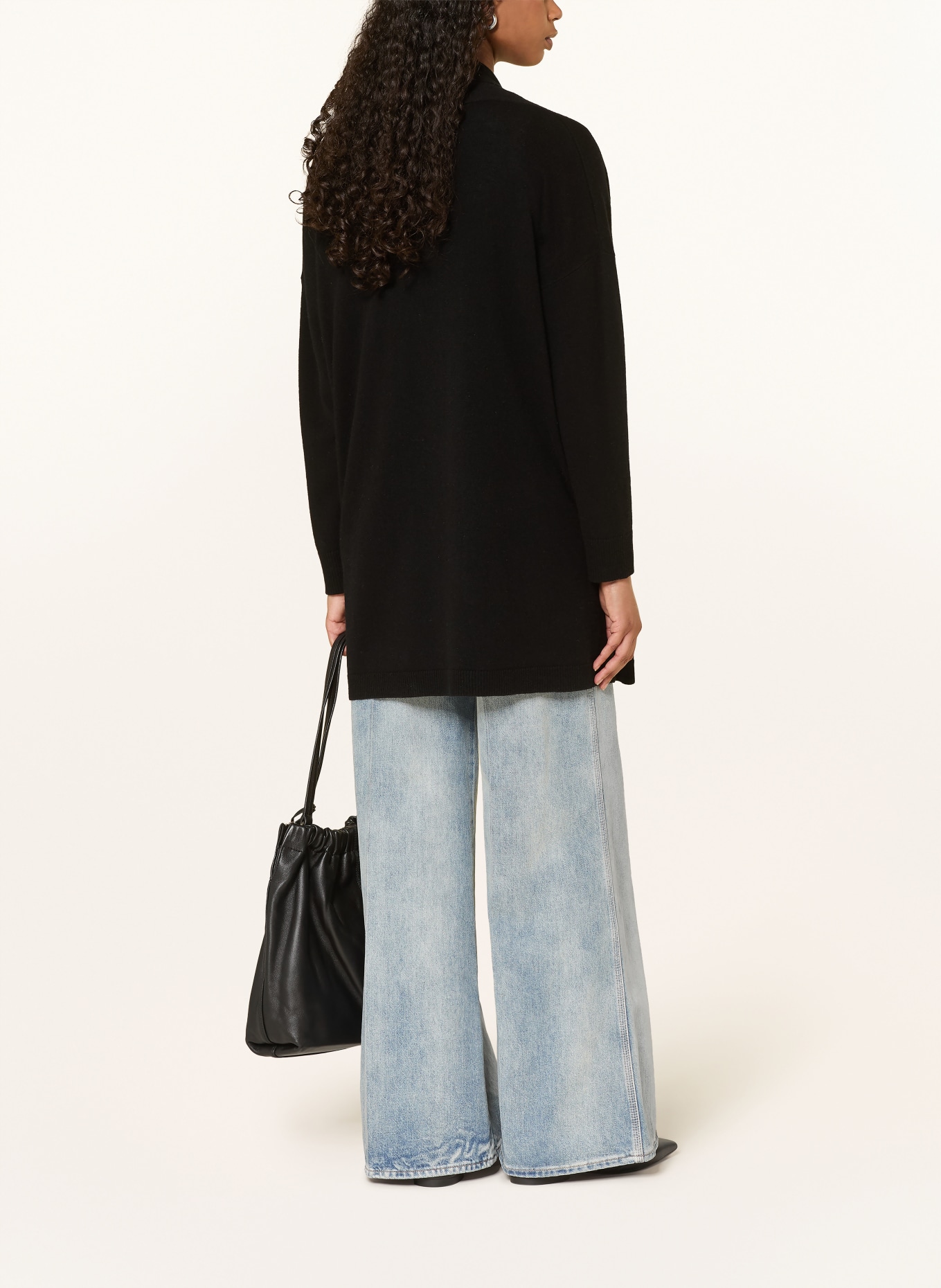 ALLUDE Strickhülle mit Cashmere: SCHWARZ