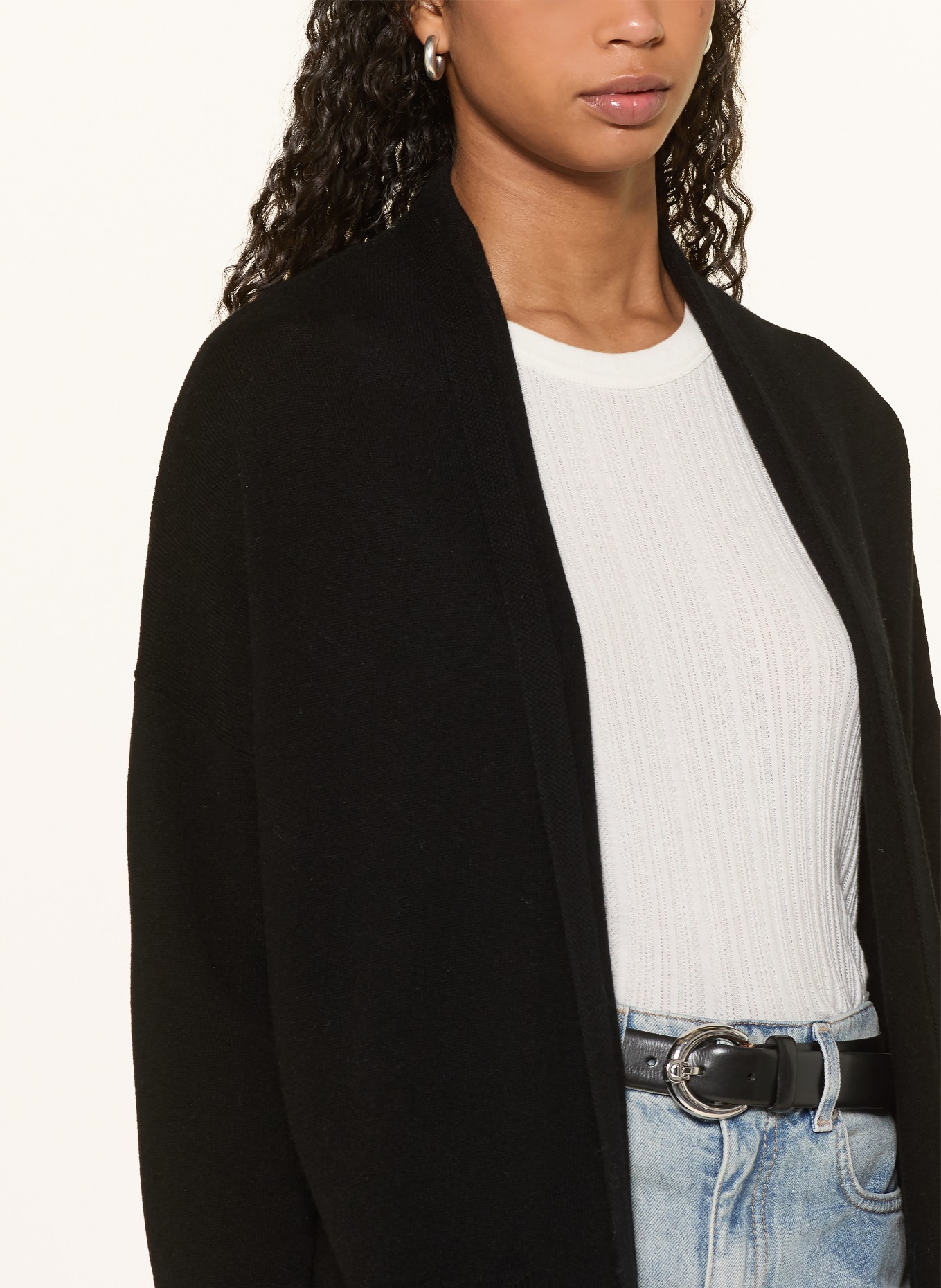 ALLUDE Strickhülle mit Cashmere: SCHWARZ