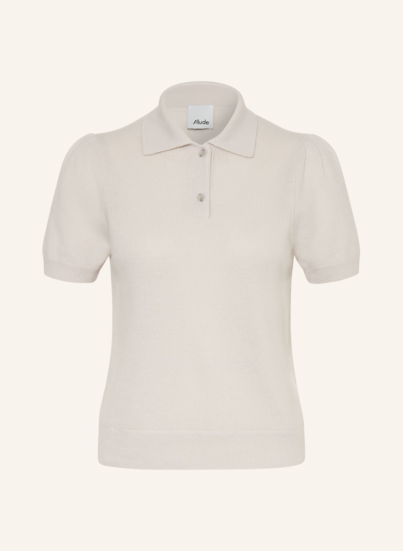 ALLUDE Pletené tričko z kašmíru: SVĚTLE ŠEDÁ