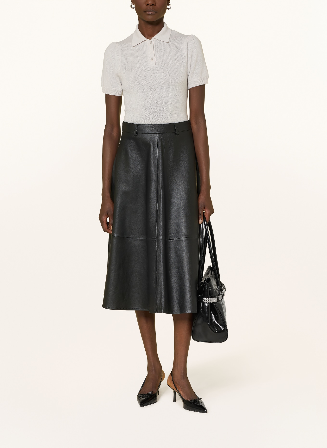 ALLUDE Pletené tričko z kašmíru: SVĚTLE ŠEDÁ