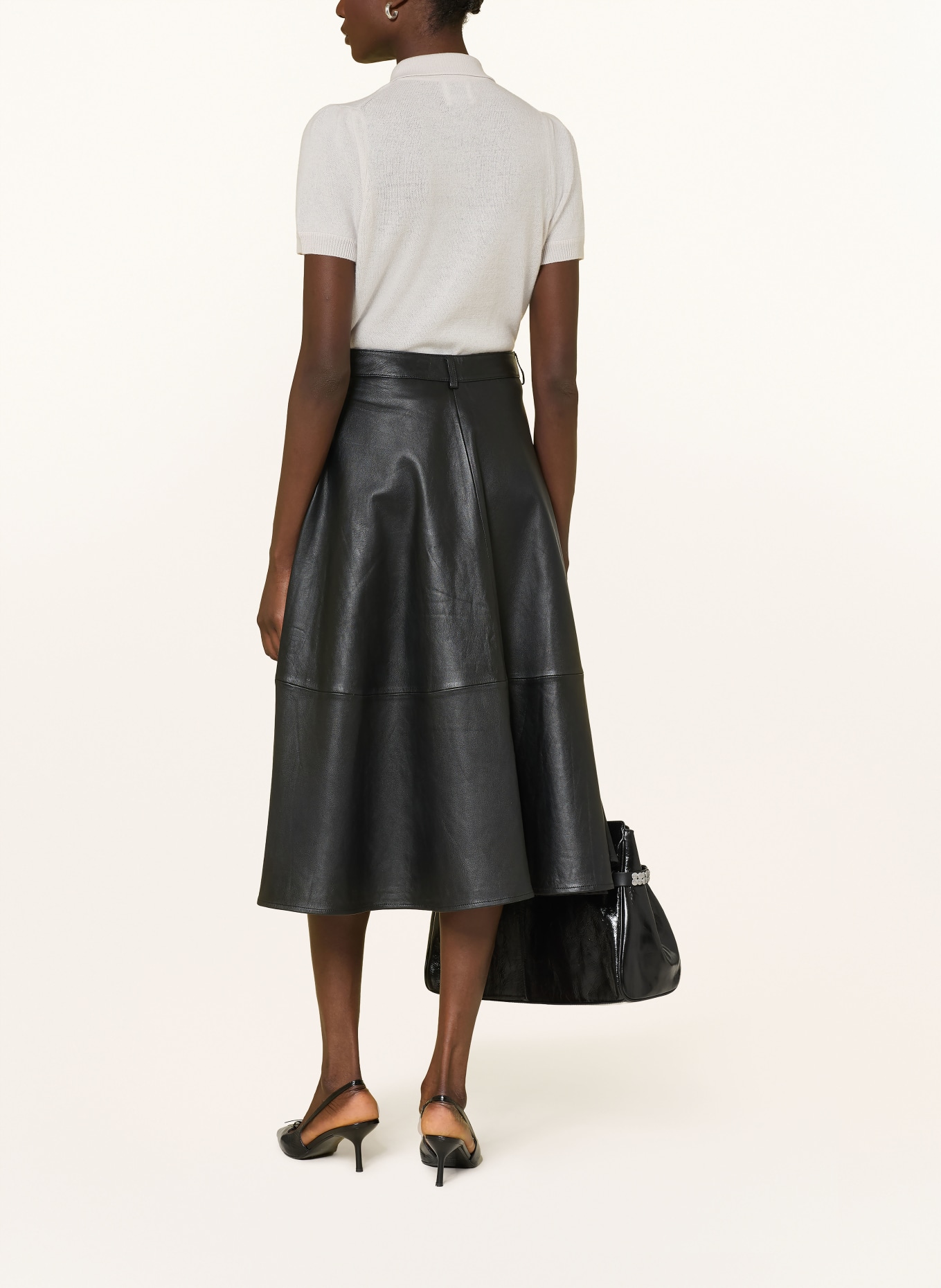 ALLUDE Pletené tričko z kašmíru: SVĚTLE ŠEDÁ