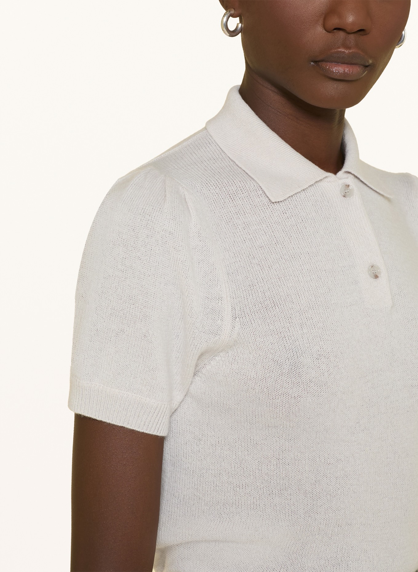 ALLUDE Pletené tričko z kašmíru: SVĚTLE ŠEDÁ