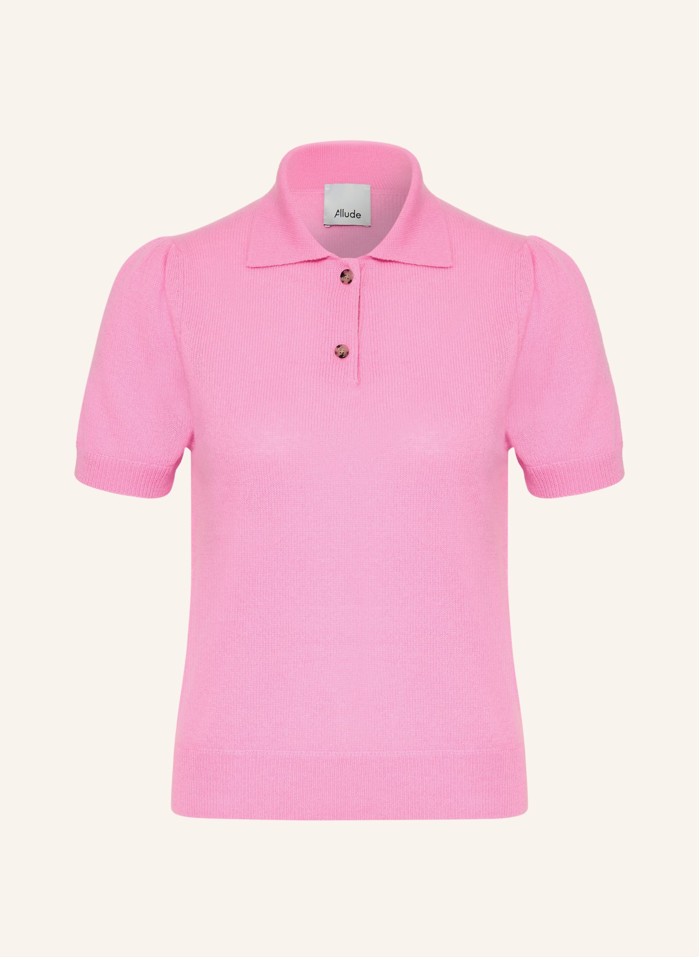 ALLUDE Pletené tričko z kašmíru: RŮŽOVÁ