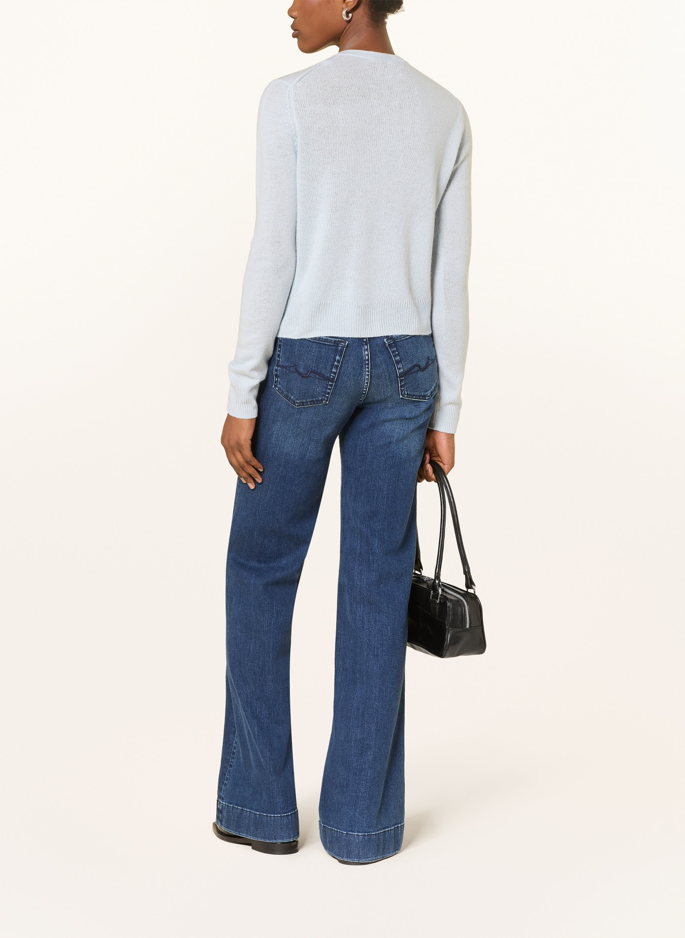 ALLUDE Cashmere cardigan: LIGHT BLUE