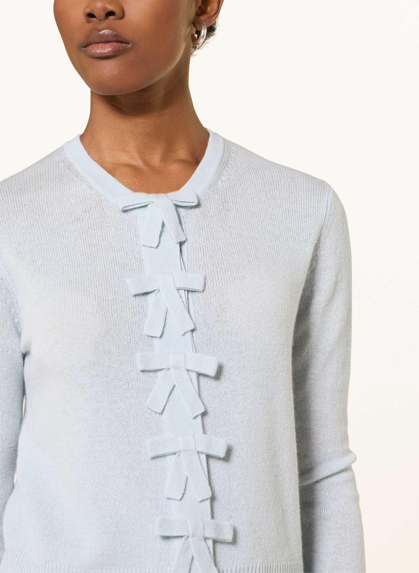 ALLUDE Sweter z kaszmiru: JASNONIEBIESKI