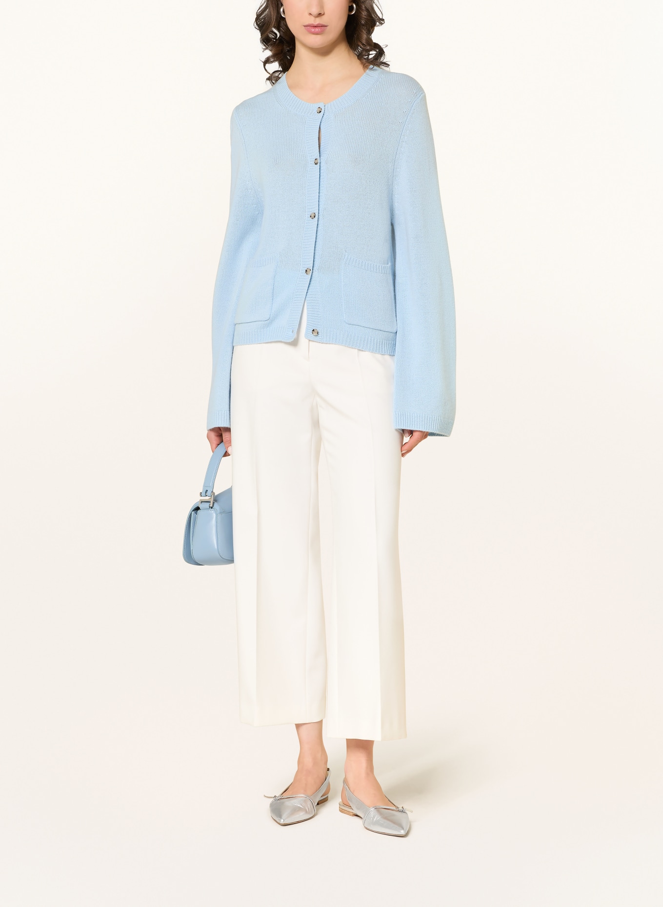 ALLUDE Sweter z kaszmiru: JASNONIEBIESKI