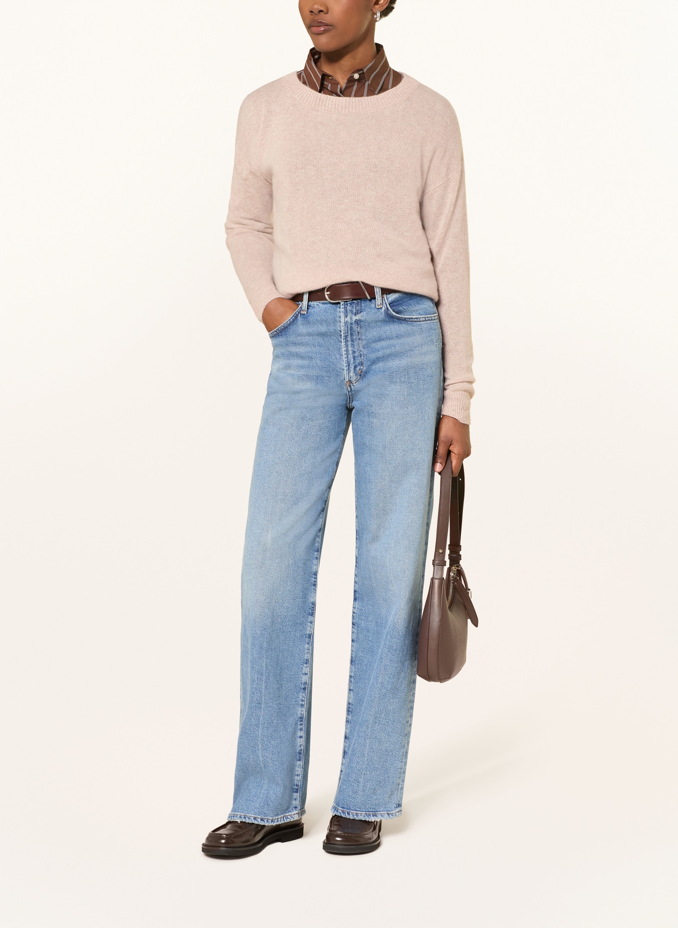 ALLUDE Cashmere-Pullover: BEIGE