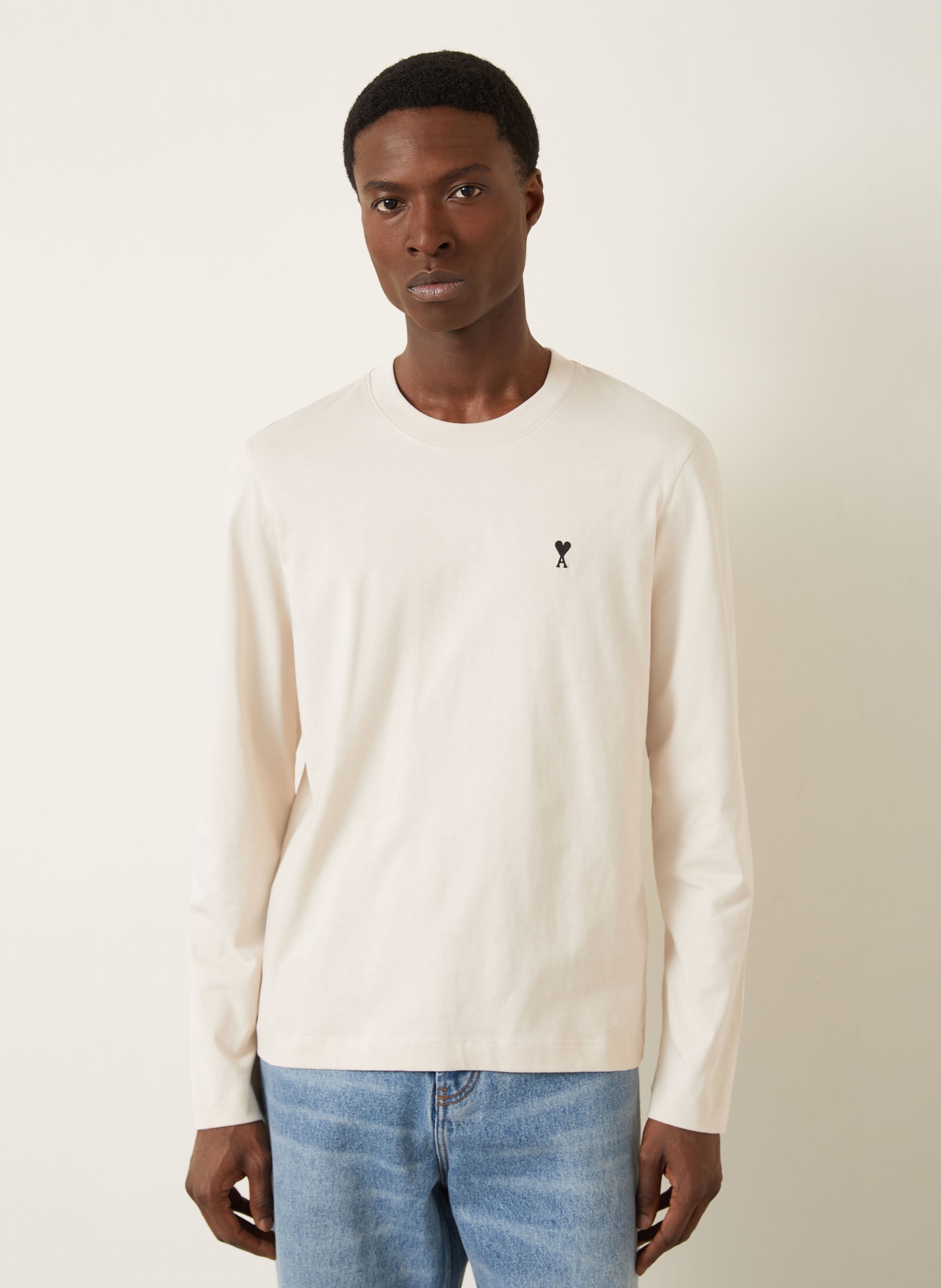 AMI PARIS Longsleeve: BEIGE