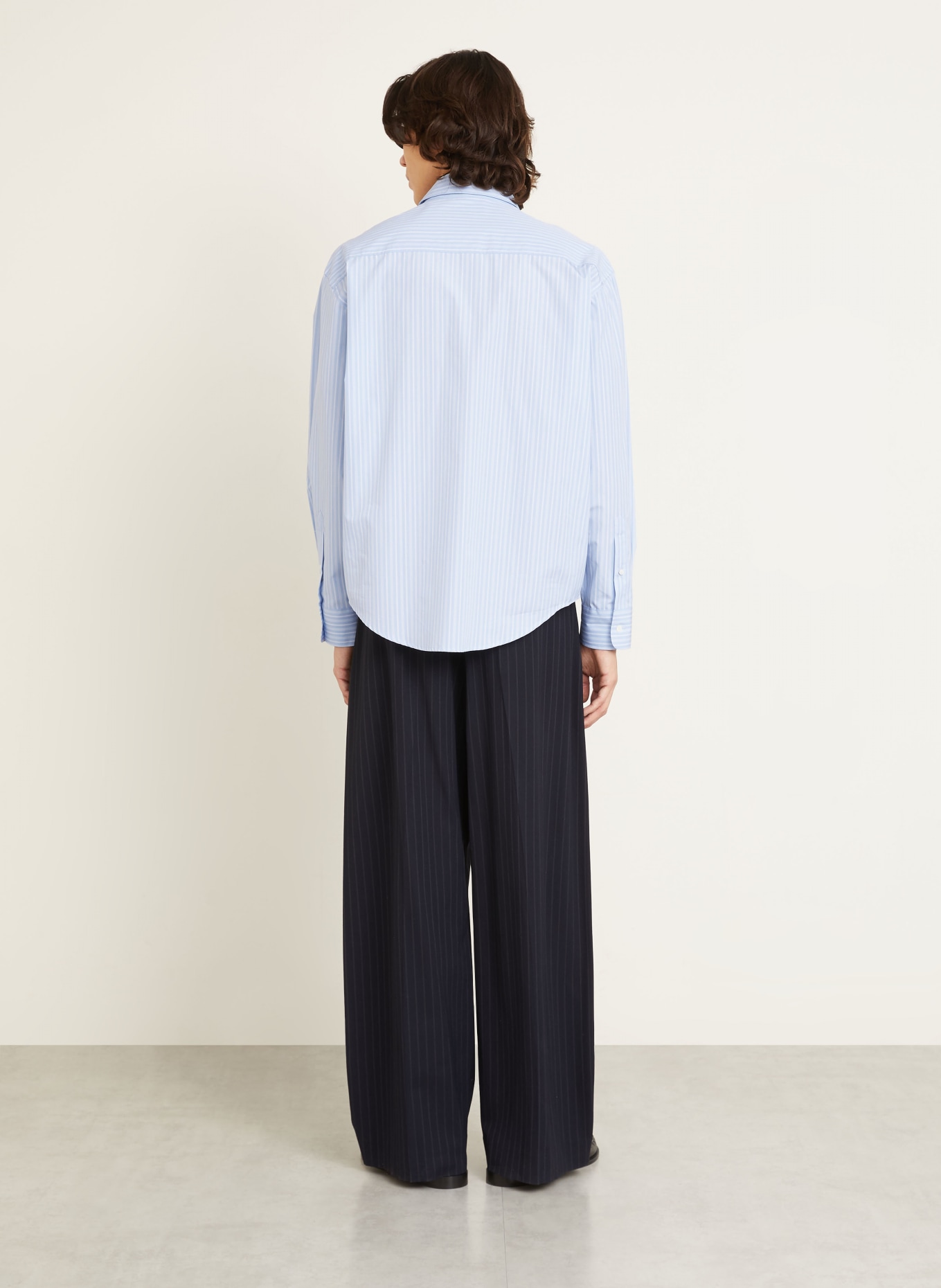 AMI PARIS Koszula o prostym kroju: JASNONIEBIESKI / BIAŁY