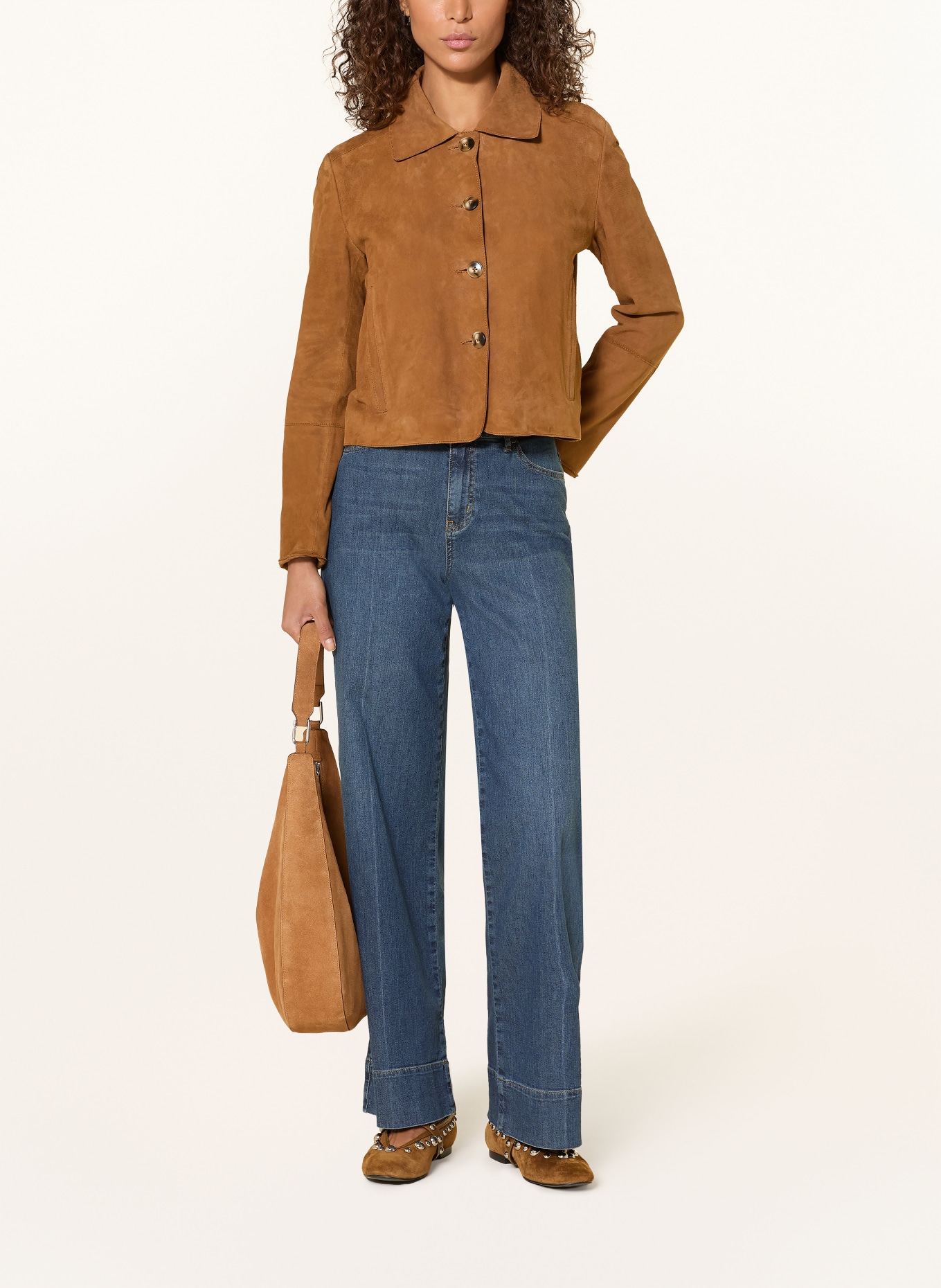 Buena Vista Wide Leg Jeans: 8060 dark stone