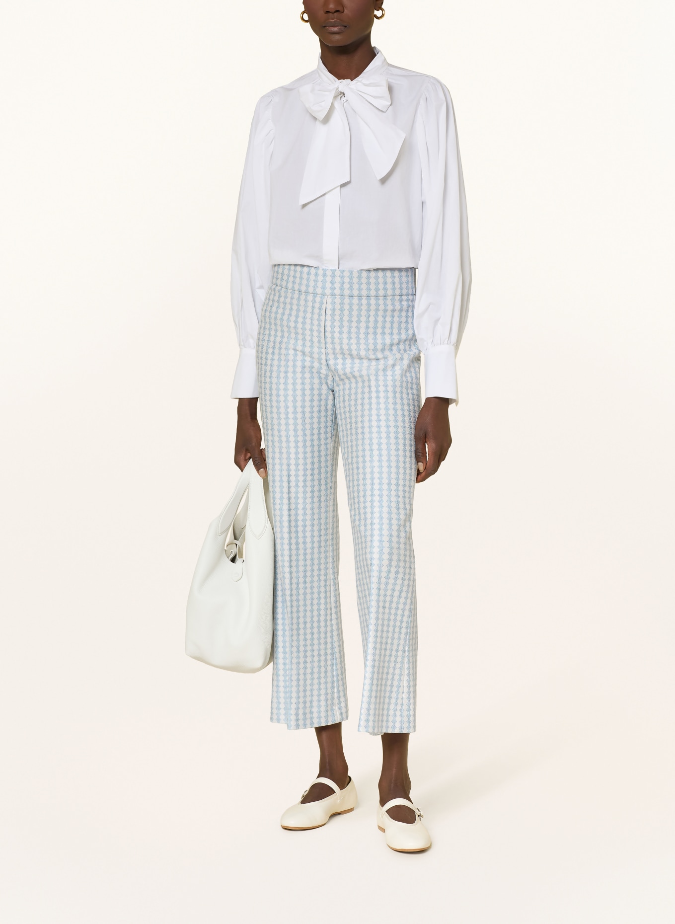 SEDUCTIVE Hose NANETTE: HELLBLAU / WEISS