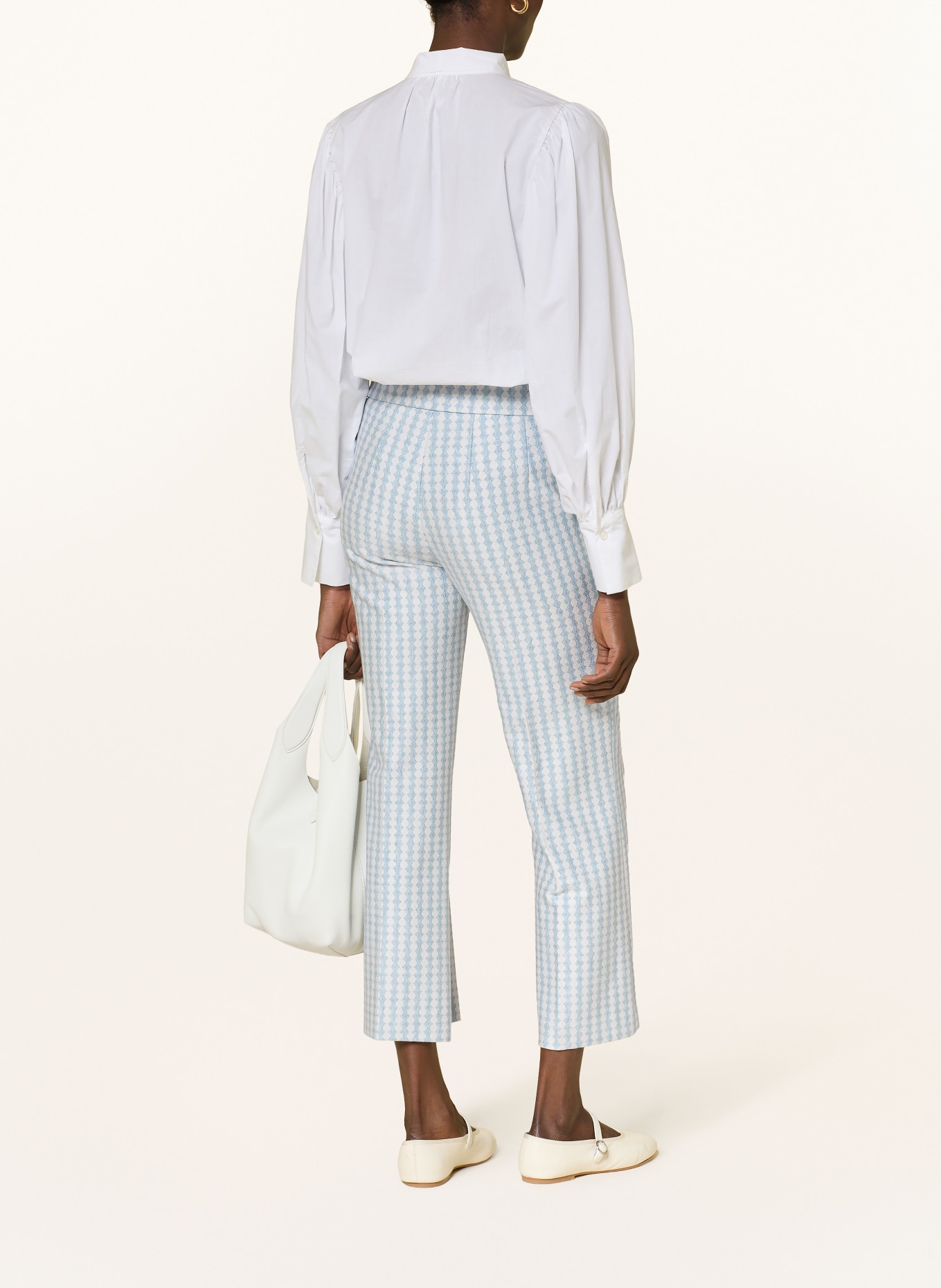 SEDUCTIVE Hose NANETTE: HELLBLAU / WEISS