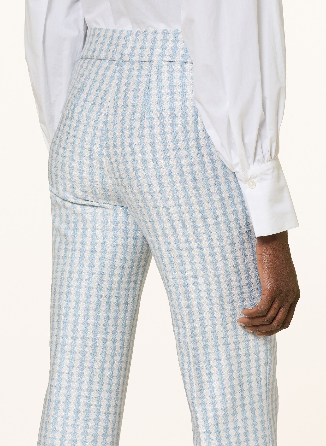 SEDUCTIVE Hose NANETTE: HELLBLAU / WEISS