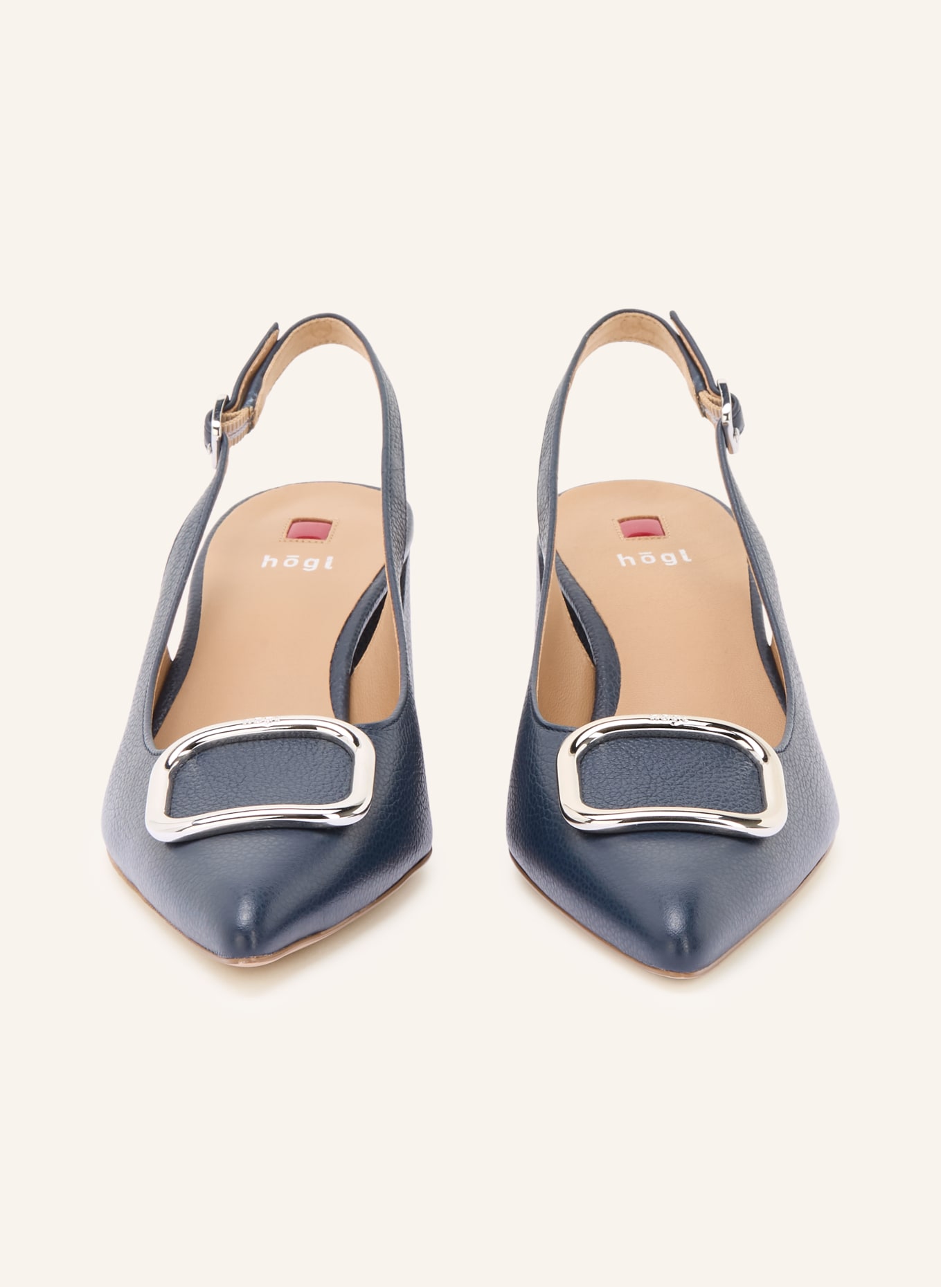 Högl Czółenka typu slingback: GRANATOWY / SREBRNY