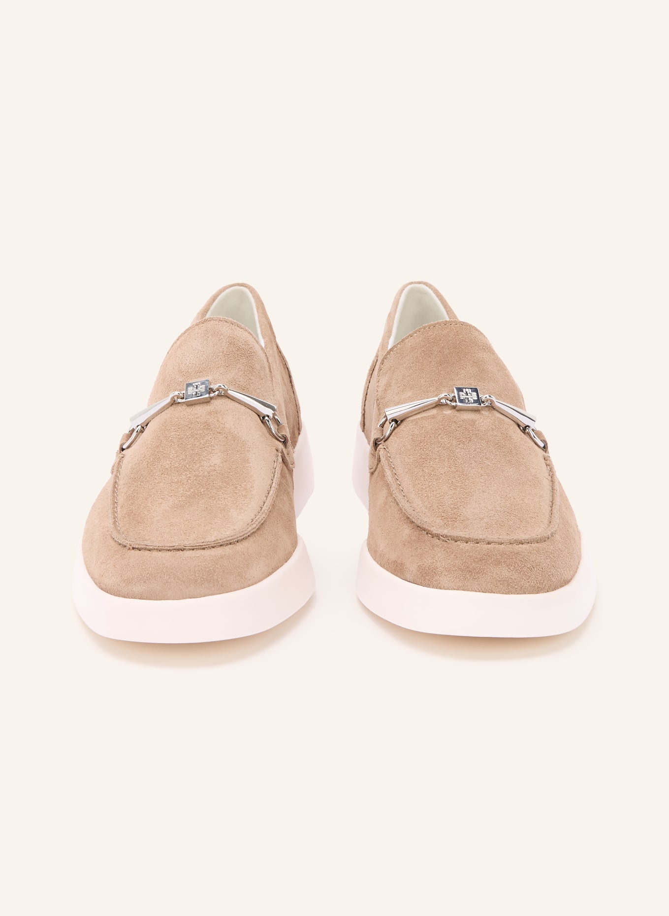 Högl mocasyn: SZAROBRĄZOWY / SREBRNY