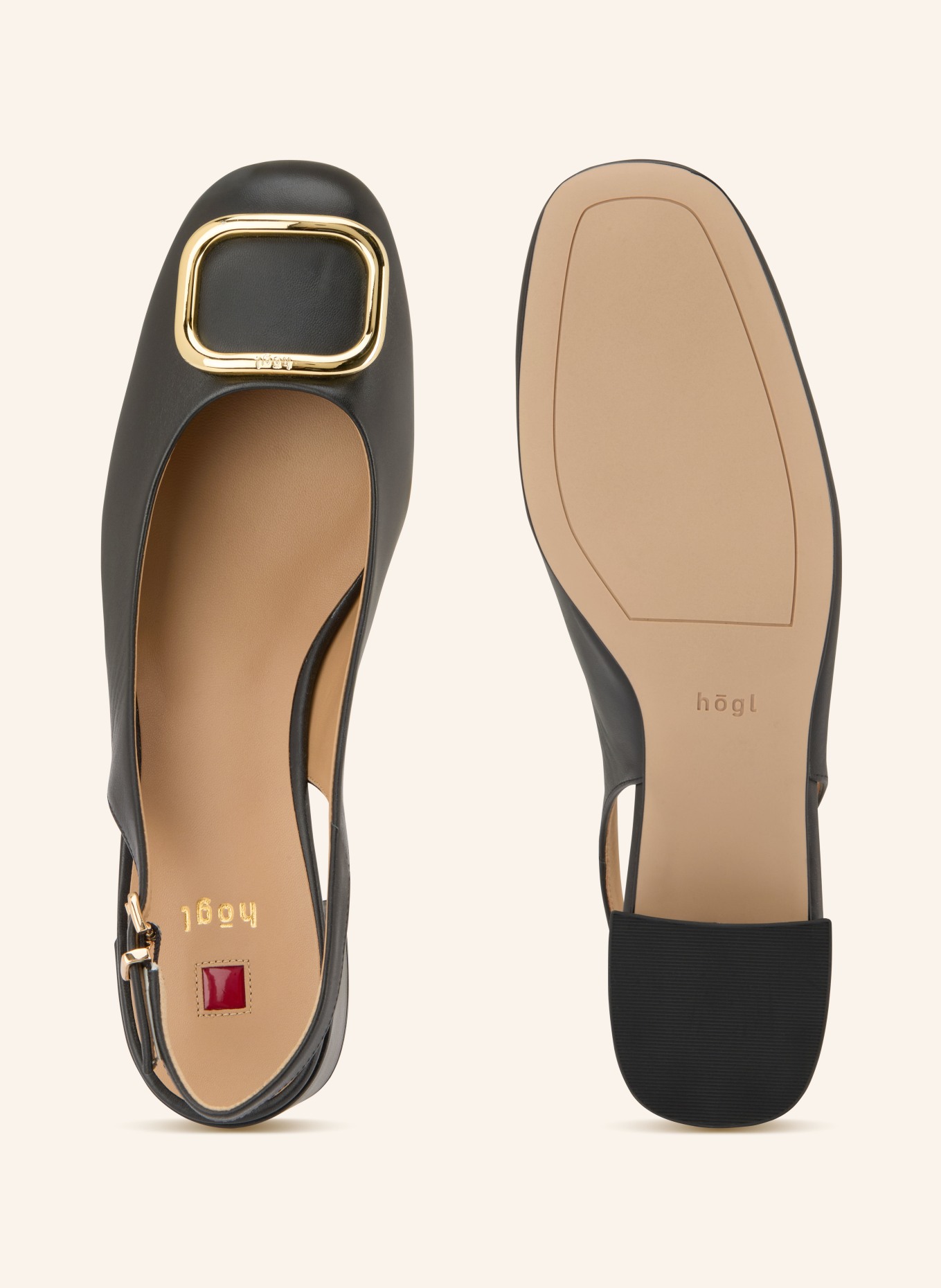 Högl Czółenka typu slingback: CZARNY