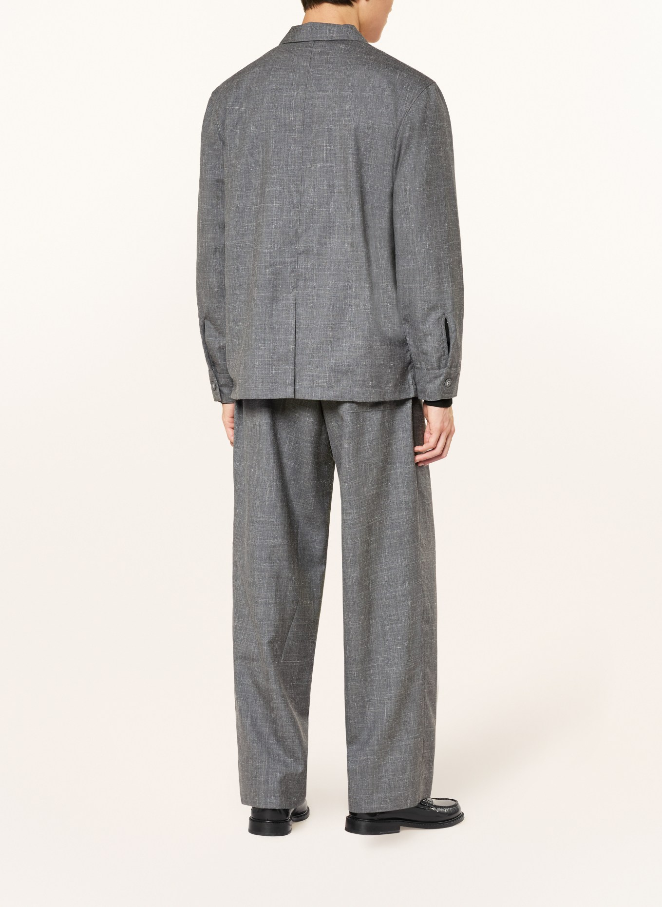 Officine Générale Marynarka ARCHER slim fit: SZARY