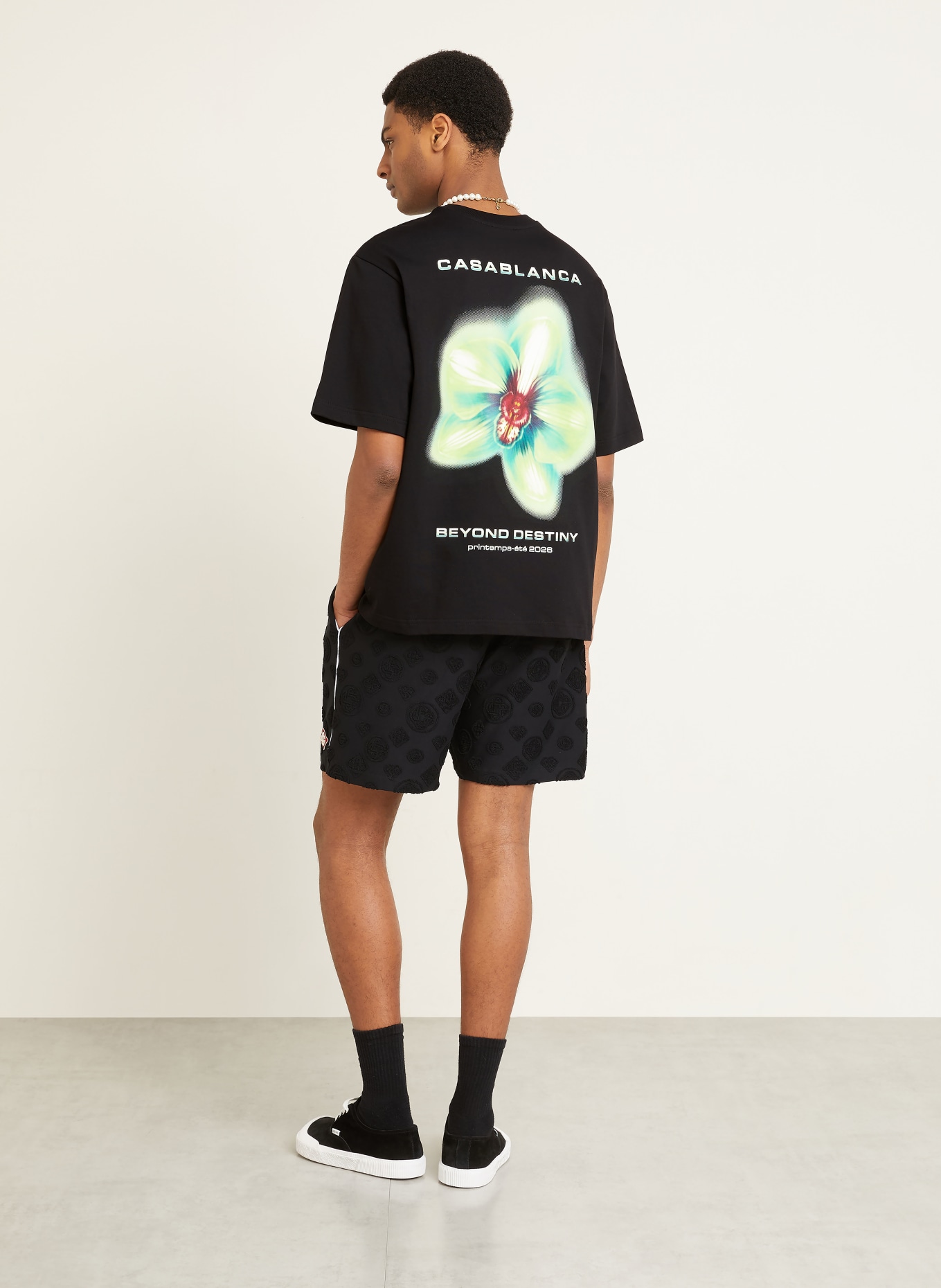 Casablanca T-Shirt GLITCH ORCHID: SCHWARZ