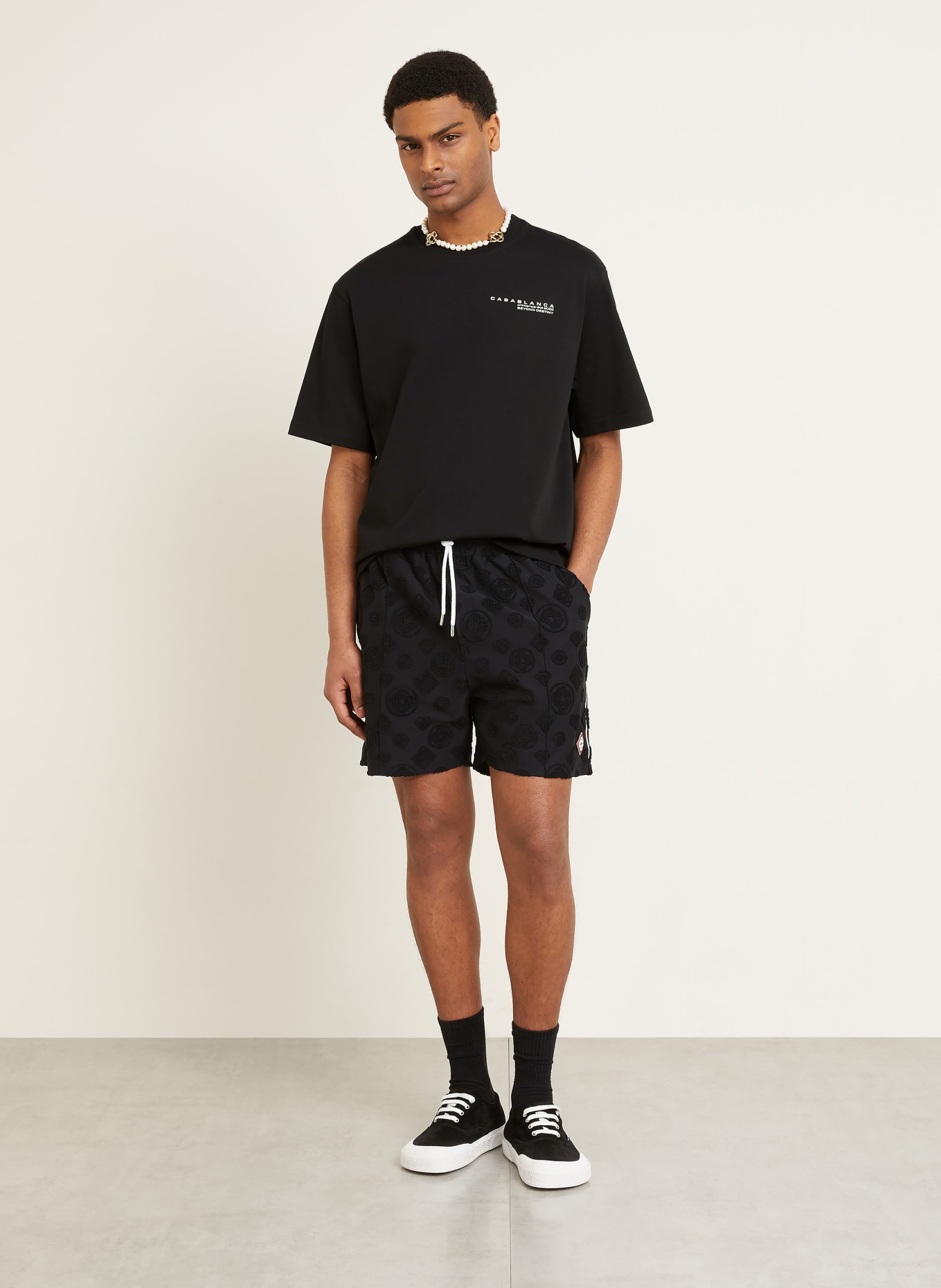 Casablanca T-Shirt GLITCH ORCHID: SCHWARZ