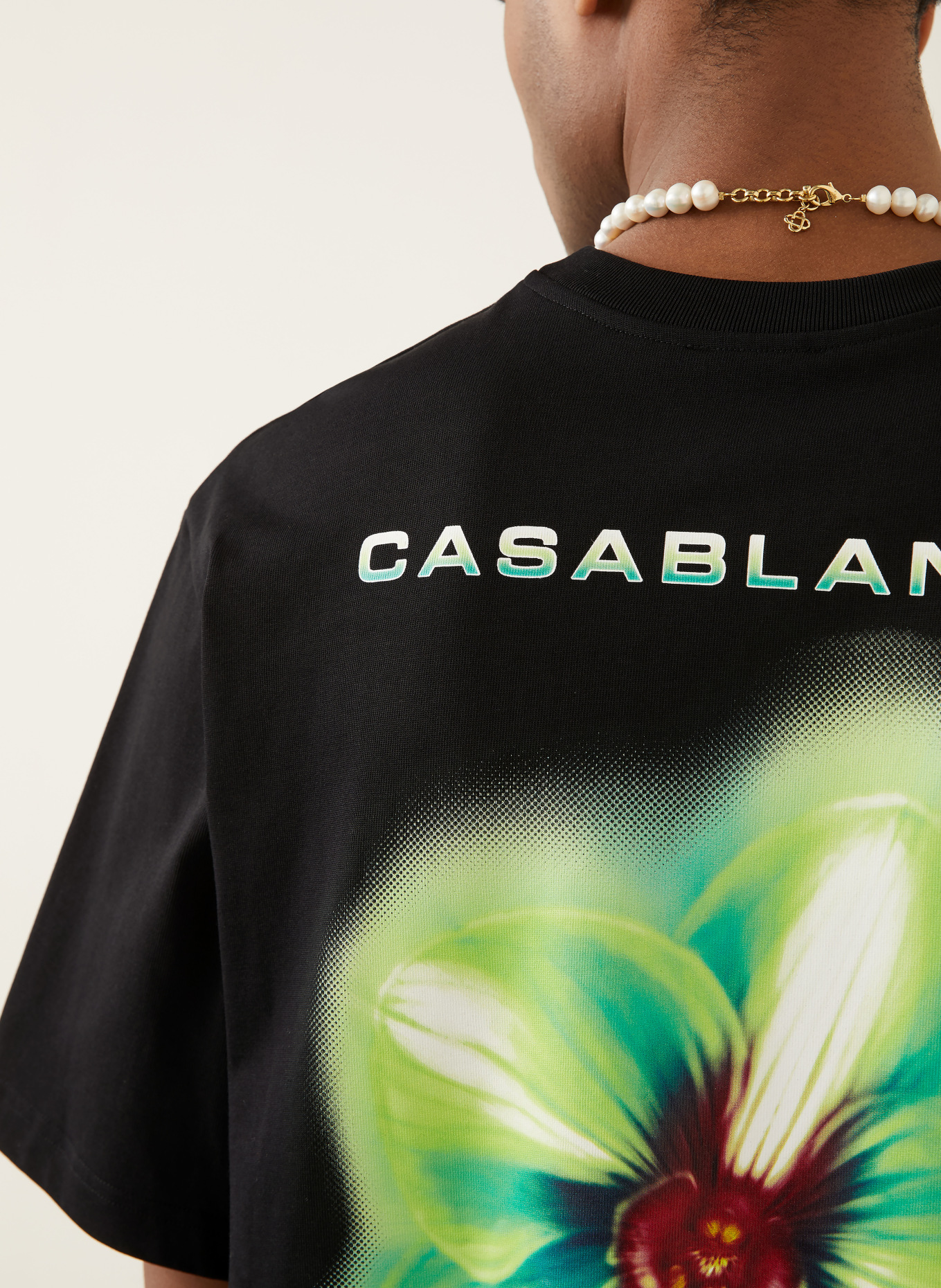 Casablanca T-Shirt GLITCH ORCHID: SCHWARZ