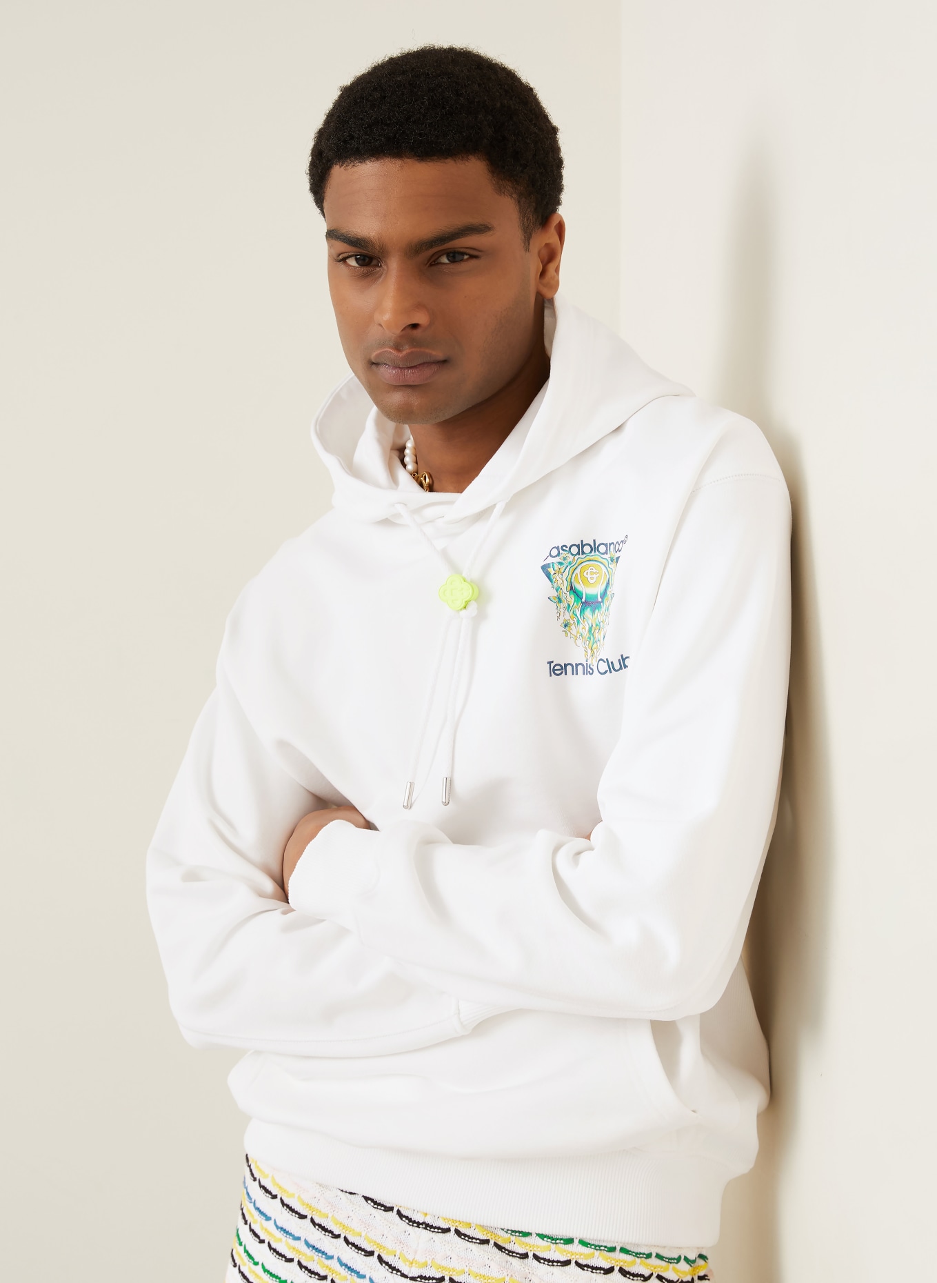 Casablanca Hoodie: WEISS