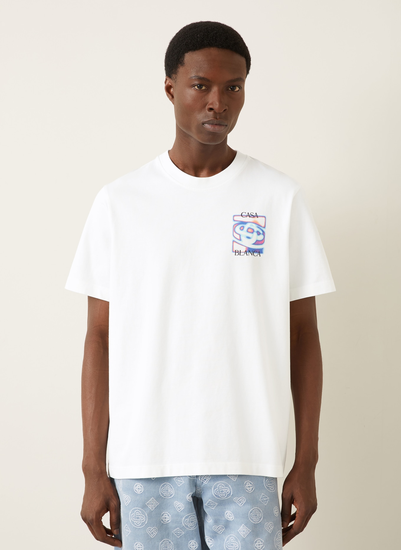 Casablanca T-Shirt HEAT MAP: WEISS / HELLROT / BLAU