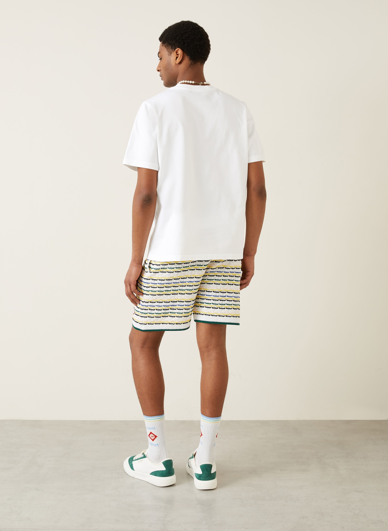 Casablanca T-Shirt TENNIS CLUB ICON: WEISS / GELB / BLAU