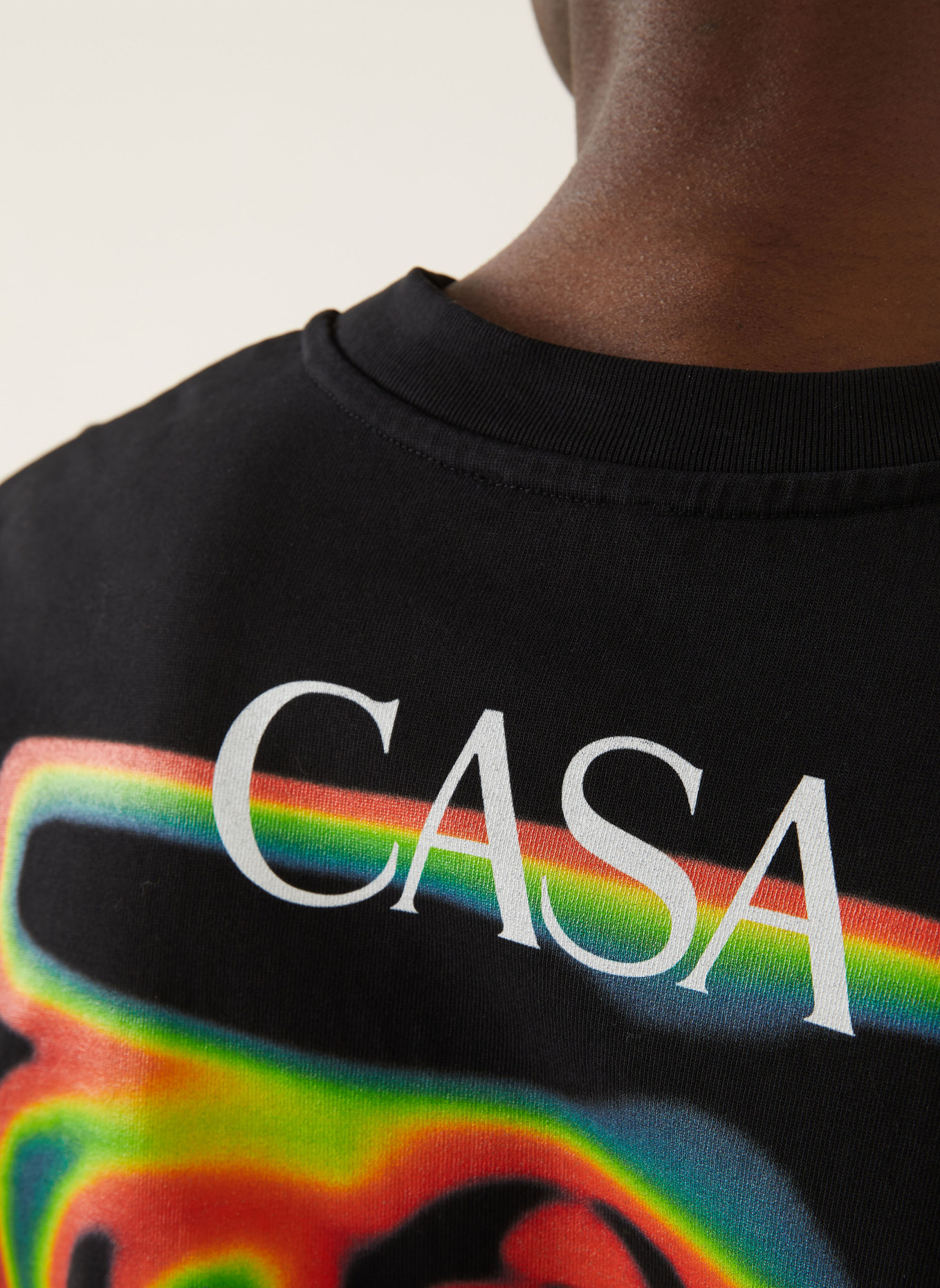 Casablanca T-Shirt: SCHWARZ / ROT / GRÜN