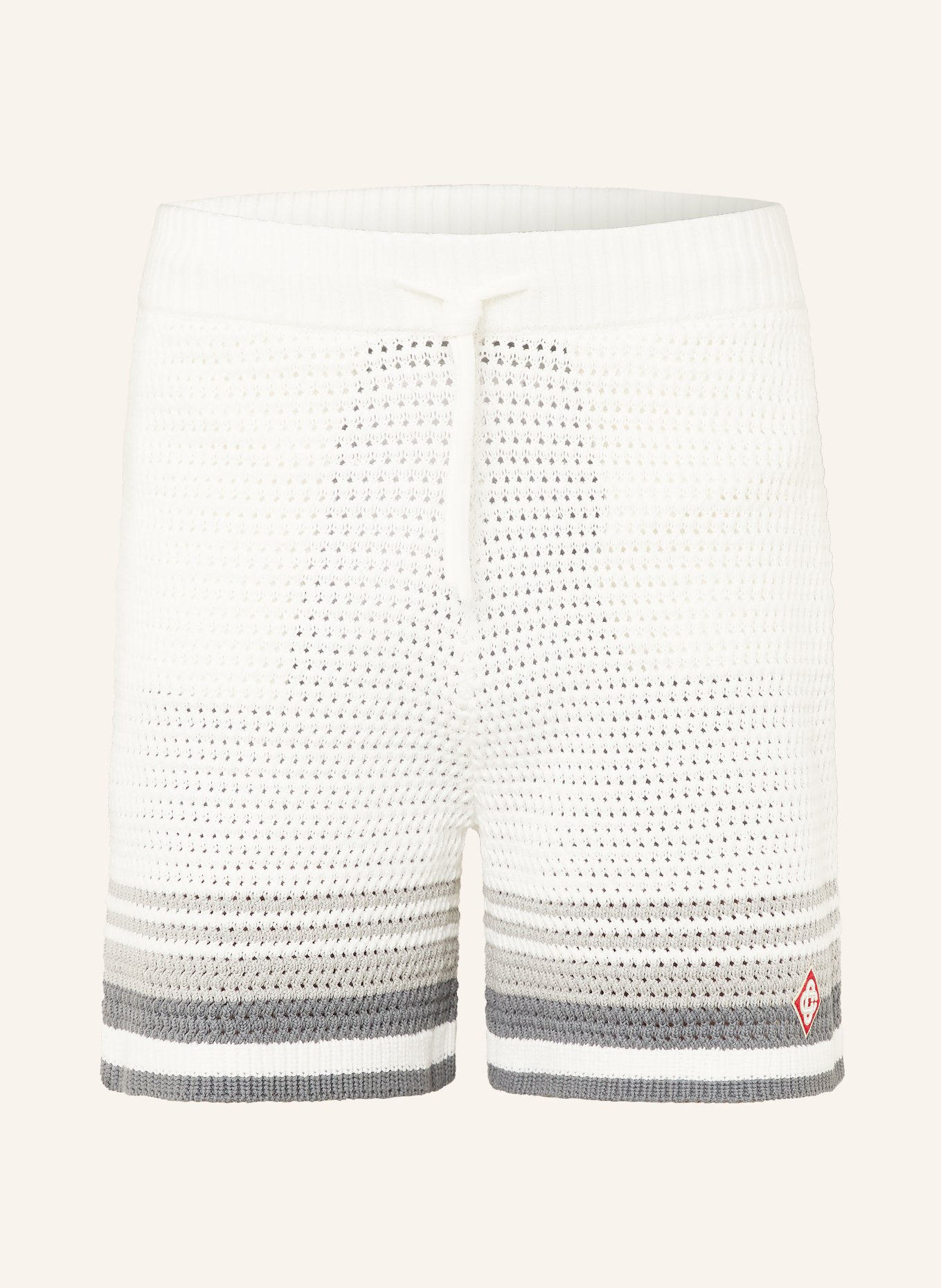 Casablanca Strickshorts: WEISS / GRAU
