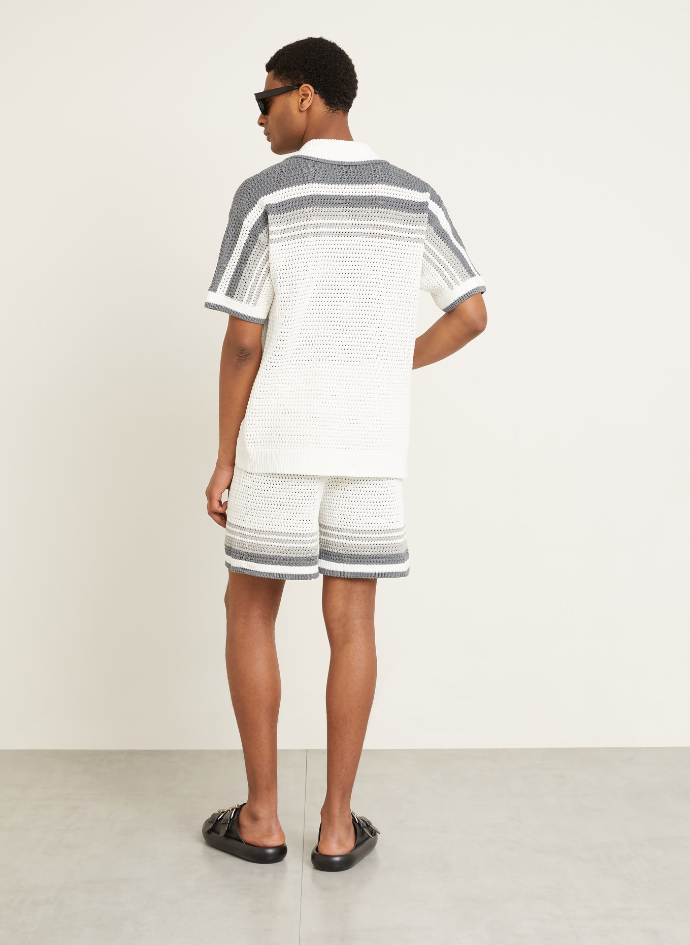 Casablanca Strickshorts: WEISS / GRAU