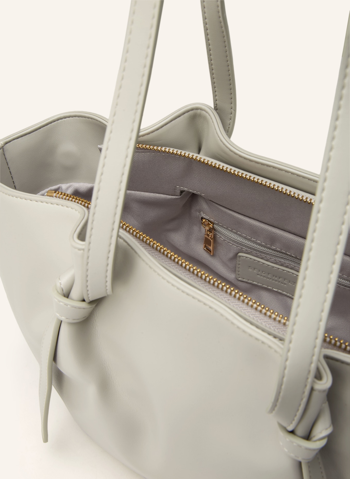 SEIDENFELT Shopper RYD MEDIUM: LIGHT GRAY