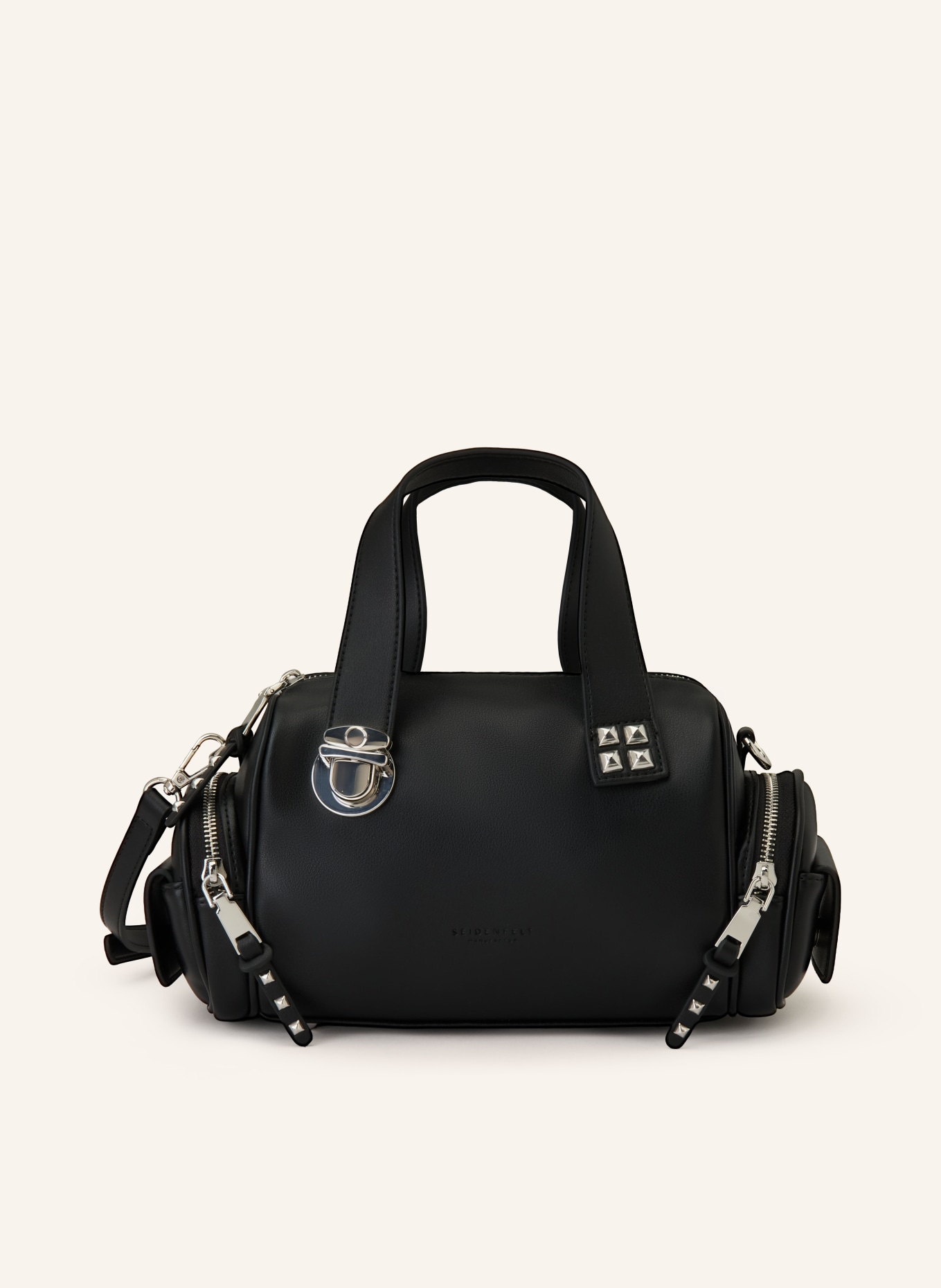 SEIDENFELT Kabelka JOKELA s nýty: ČERNÁ / STŘÍBRNÁ